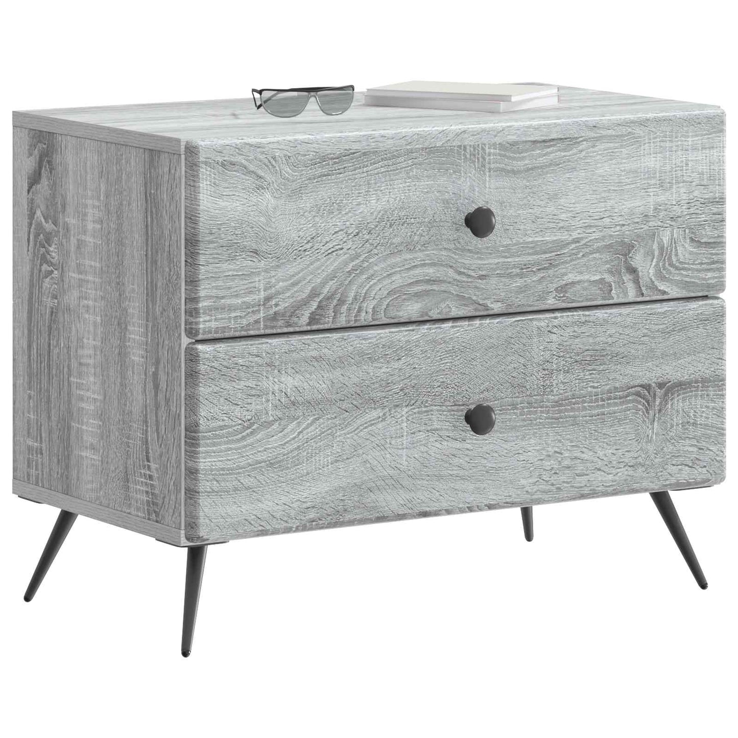 Bedside Cabinet Grey Sonoma 62 x 34.5 x 47.5 cm Engineered Wood