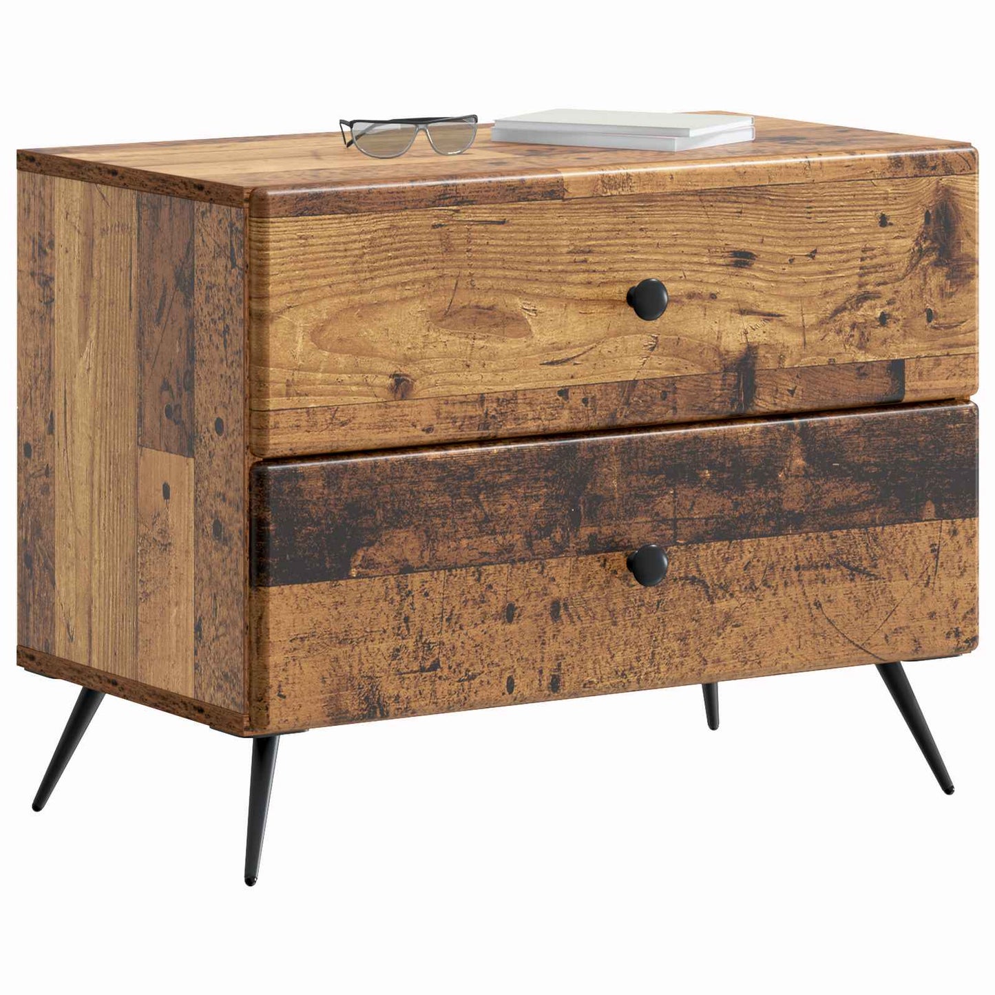 Bedside Cabinet Old Wood 62 x 34.5 x 47.5 cm Engineered Wood
