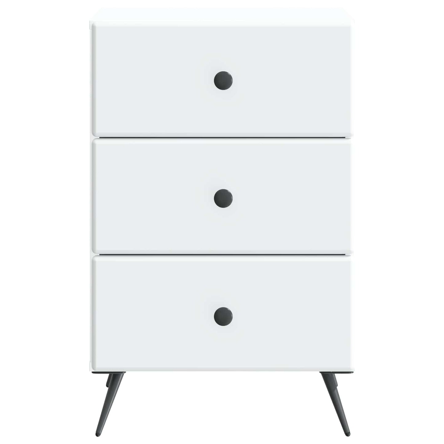 Bedside Cabinet White 43 x 41 x 66.5 cm Engineered Wood