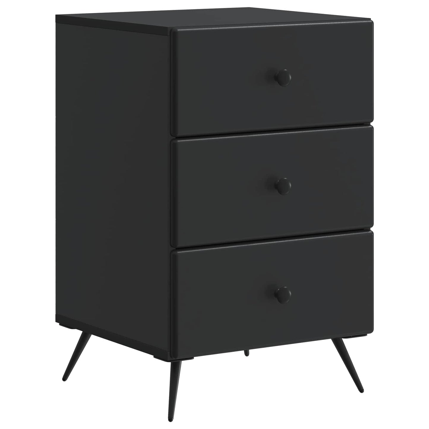 Bedside Cabinet Black 43 x 41 x 66.5 cm Engineered Wood