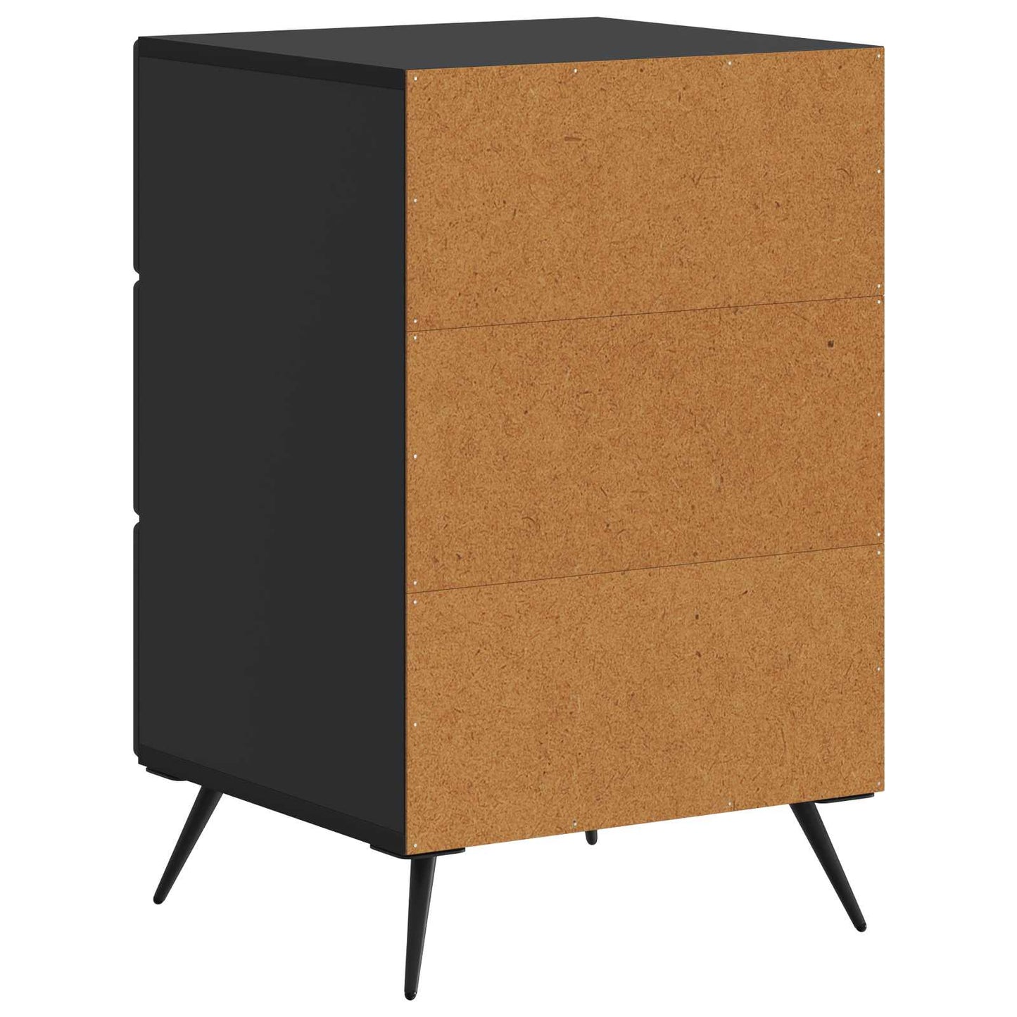 Bedside Cabinet Black 43 x 41 x 66.5 cm Engineered Wood