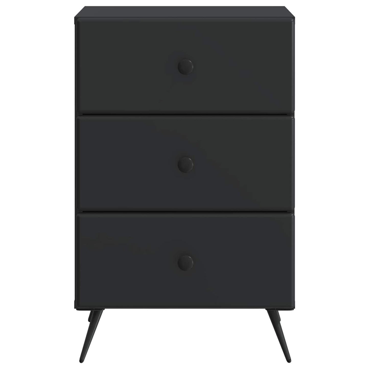 Bedside Cabinet Black 43 x 41 x 66.5 cm Engineered Wood