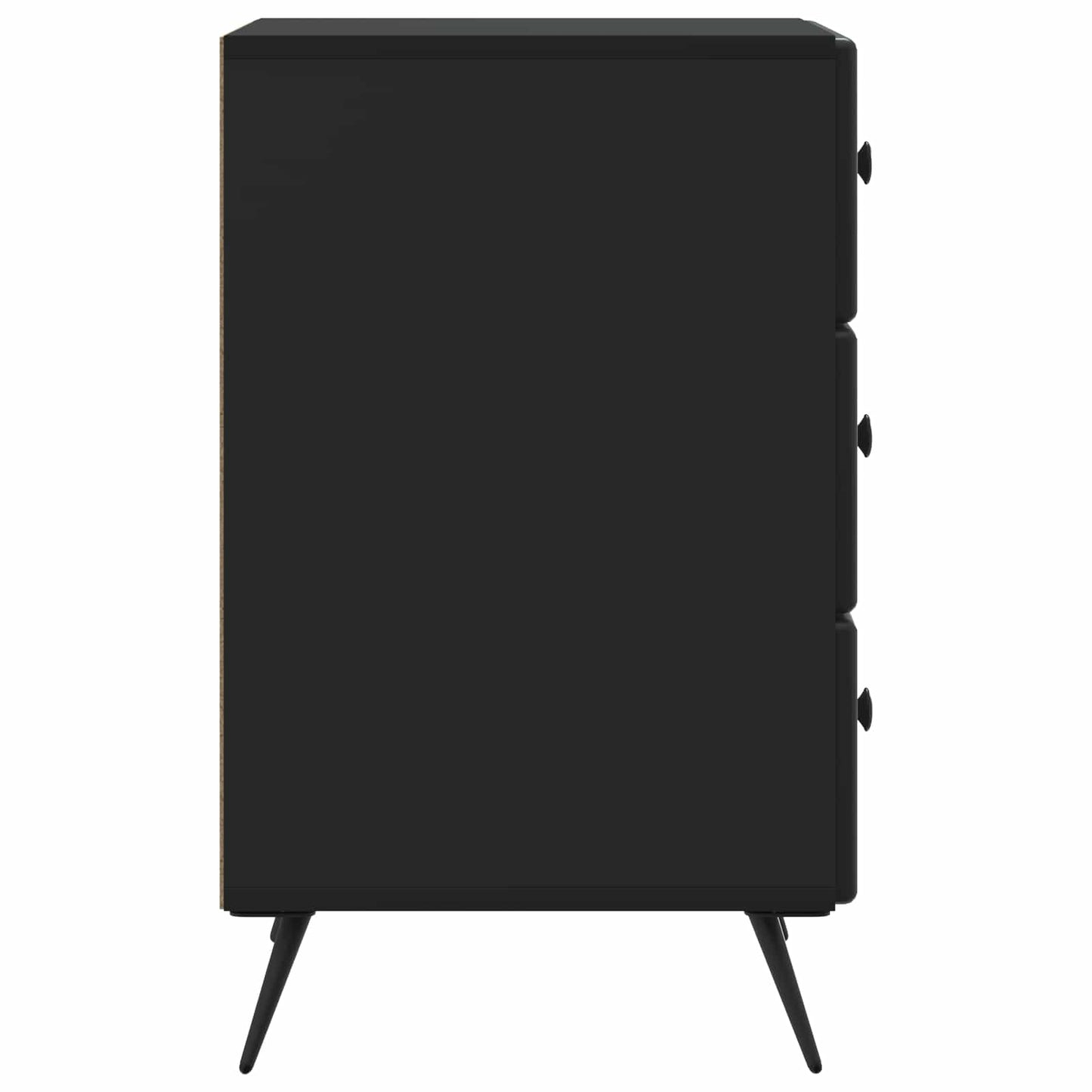 Bedside Cabinet Black 43 x 41 x 66.5 cm Engineered Wood