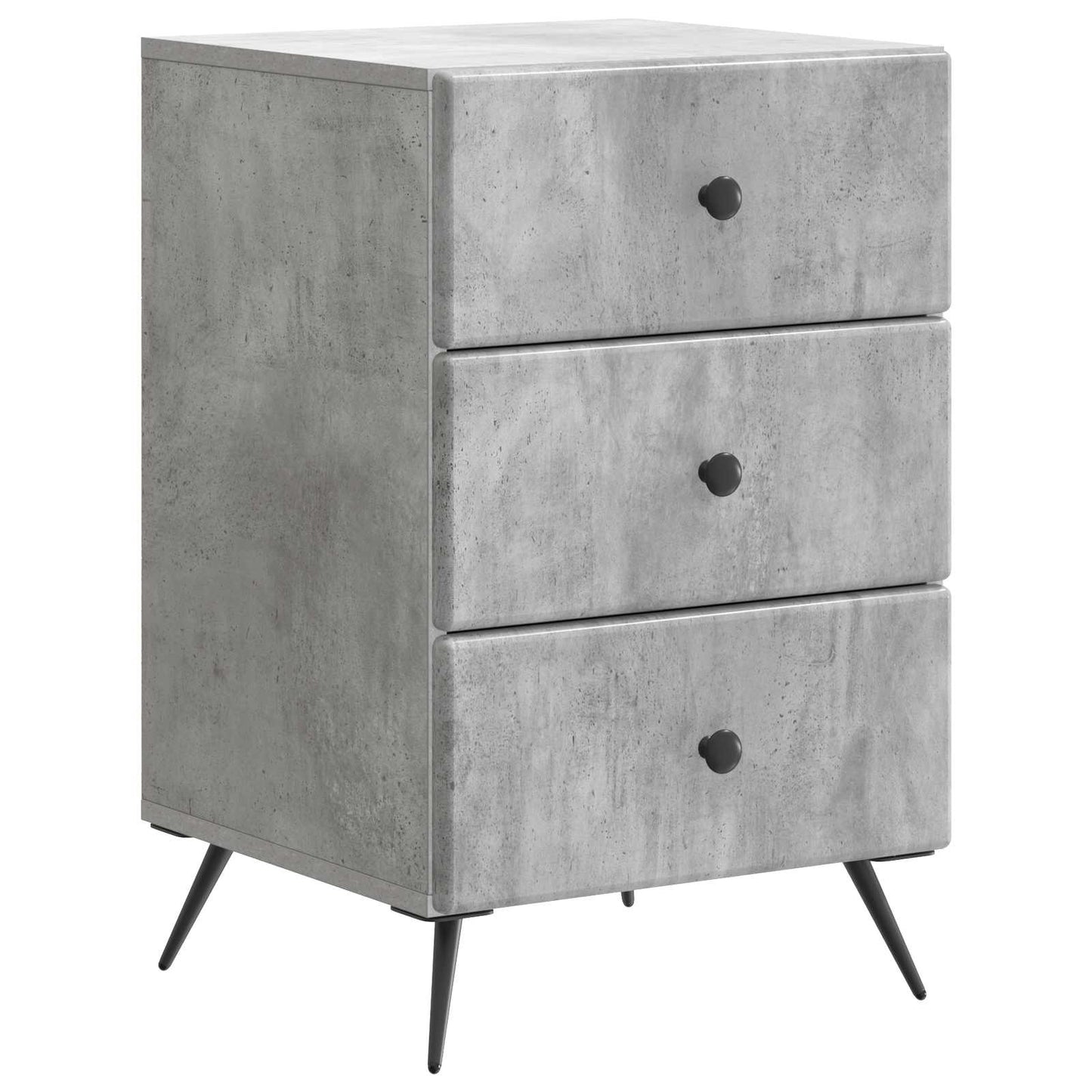 Bedside Cabinet Concrete Grey 43 x 41 x 66.5 cm Engineered Wood