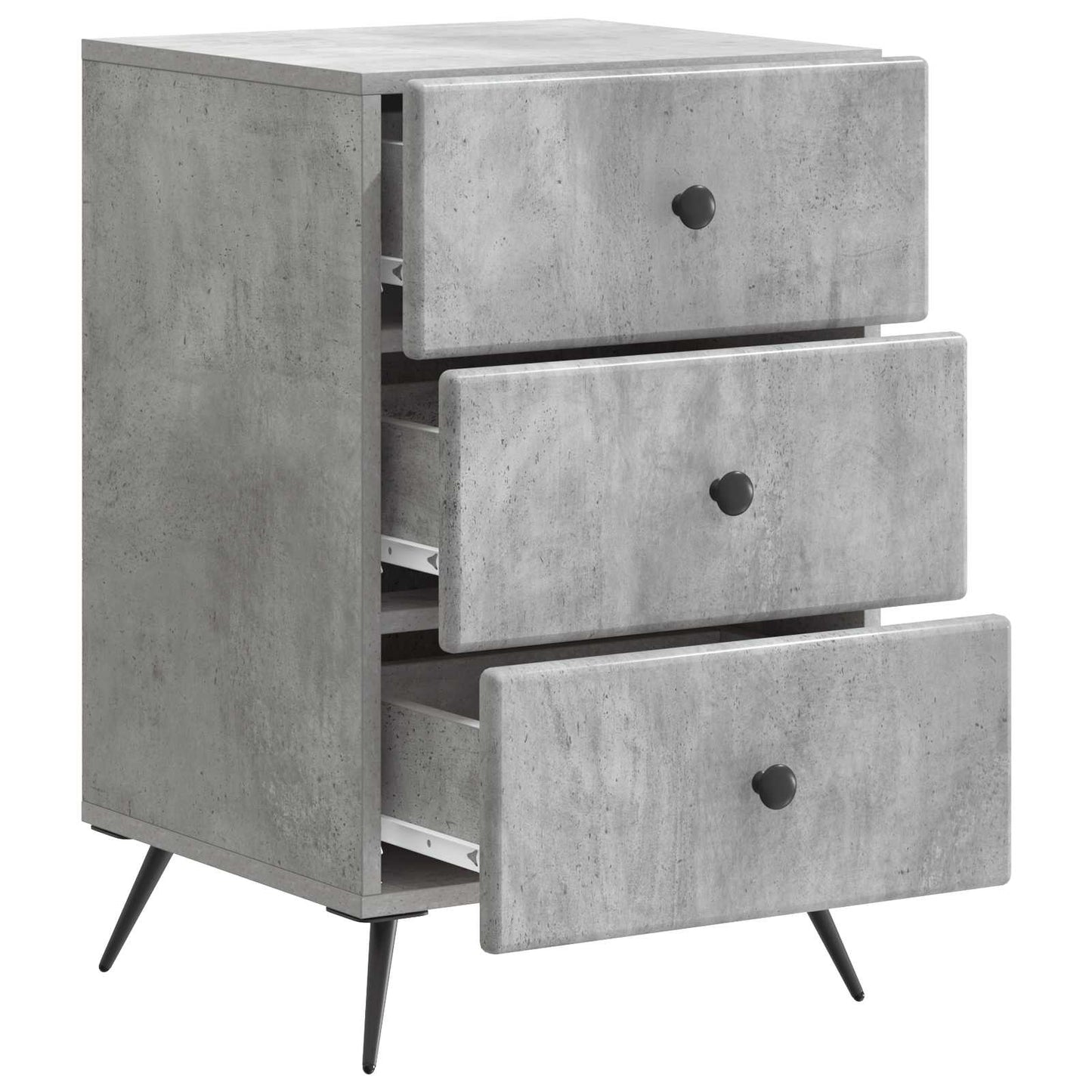 Bedside Cabinet Concrete Grey 43 x 41 x 66.5 cm Engineered Wood