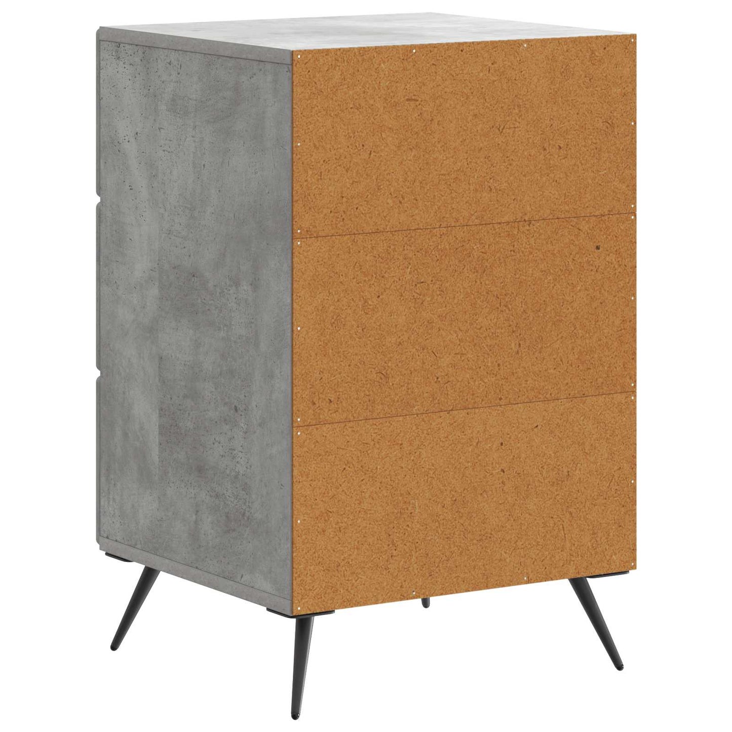 Bedside Cabinet Concrete Grey 43 x 41 x 66.5 cm Engineered Wood