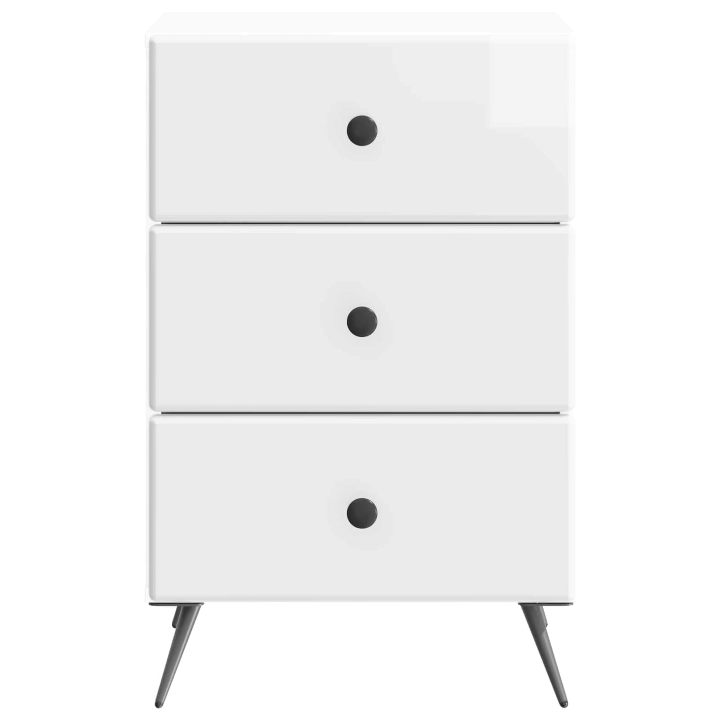 Bedside Cabinet with Drawer High Gloss White 43 x 41 x 66.5 cm