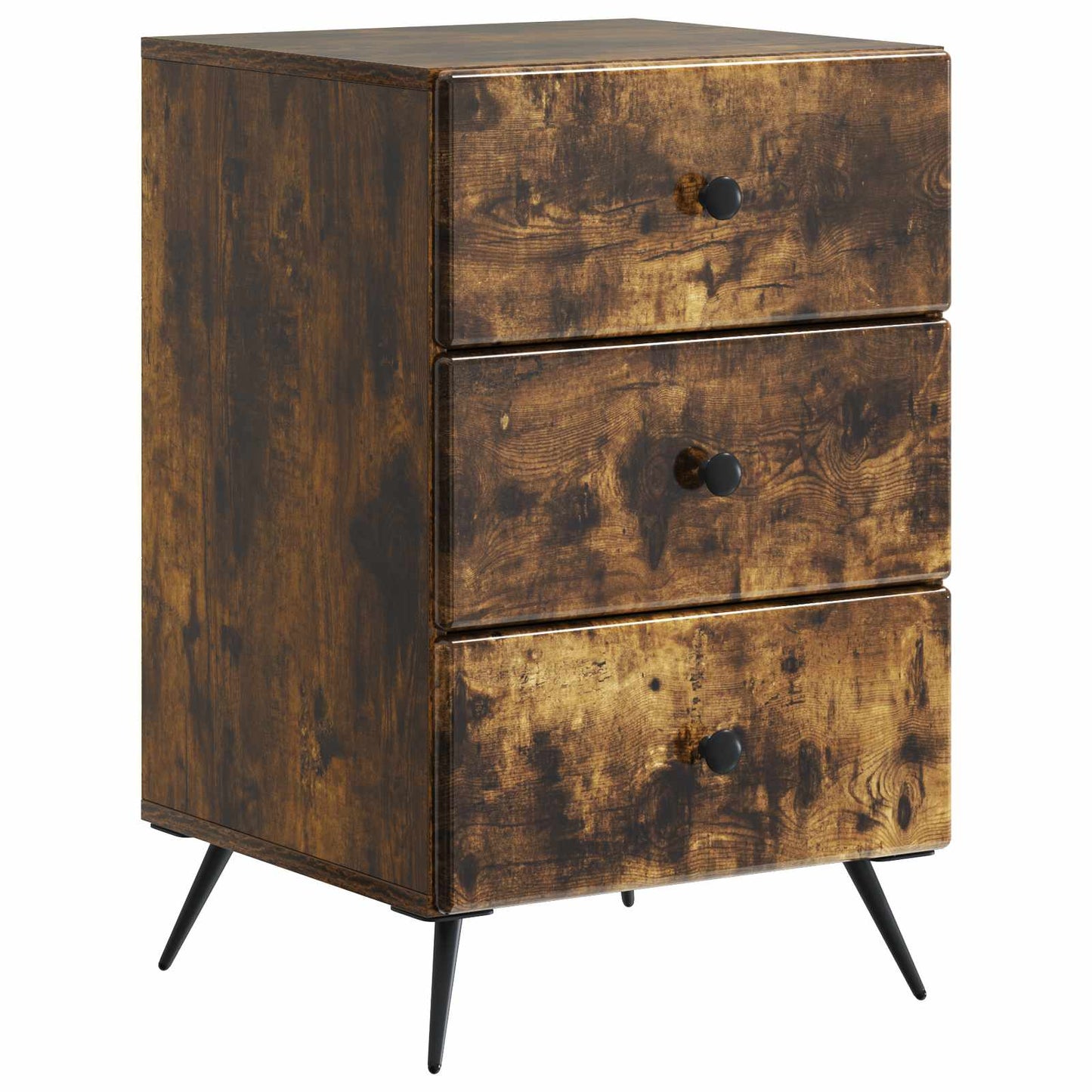 Bedside Cabinet Smoked Oak 43 x 41 x 66.5 cm Engineered Wood