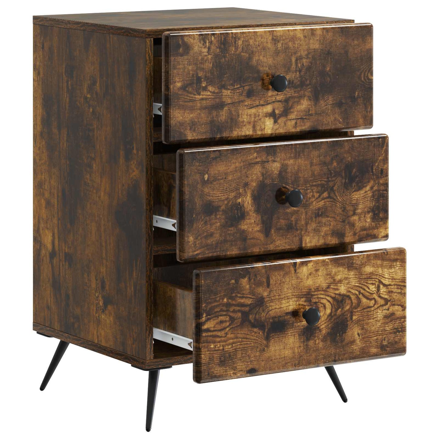 Bedside Cabinet Smoked Oak 43 x 41 x 66.5 cm Engineered Wood