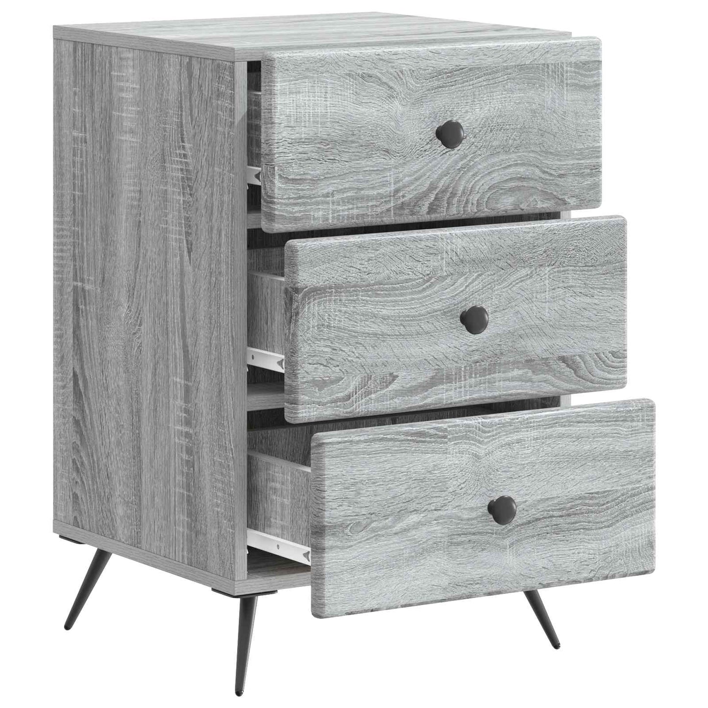 Bedside Cabinet Grey Sonoma 43 x 41 x 66.5 cm Engineered Wood