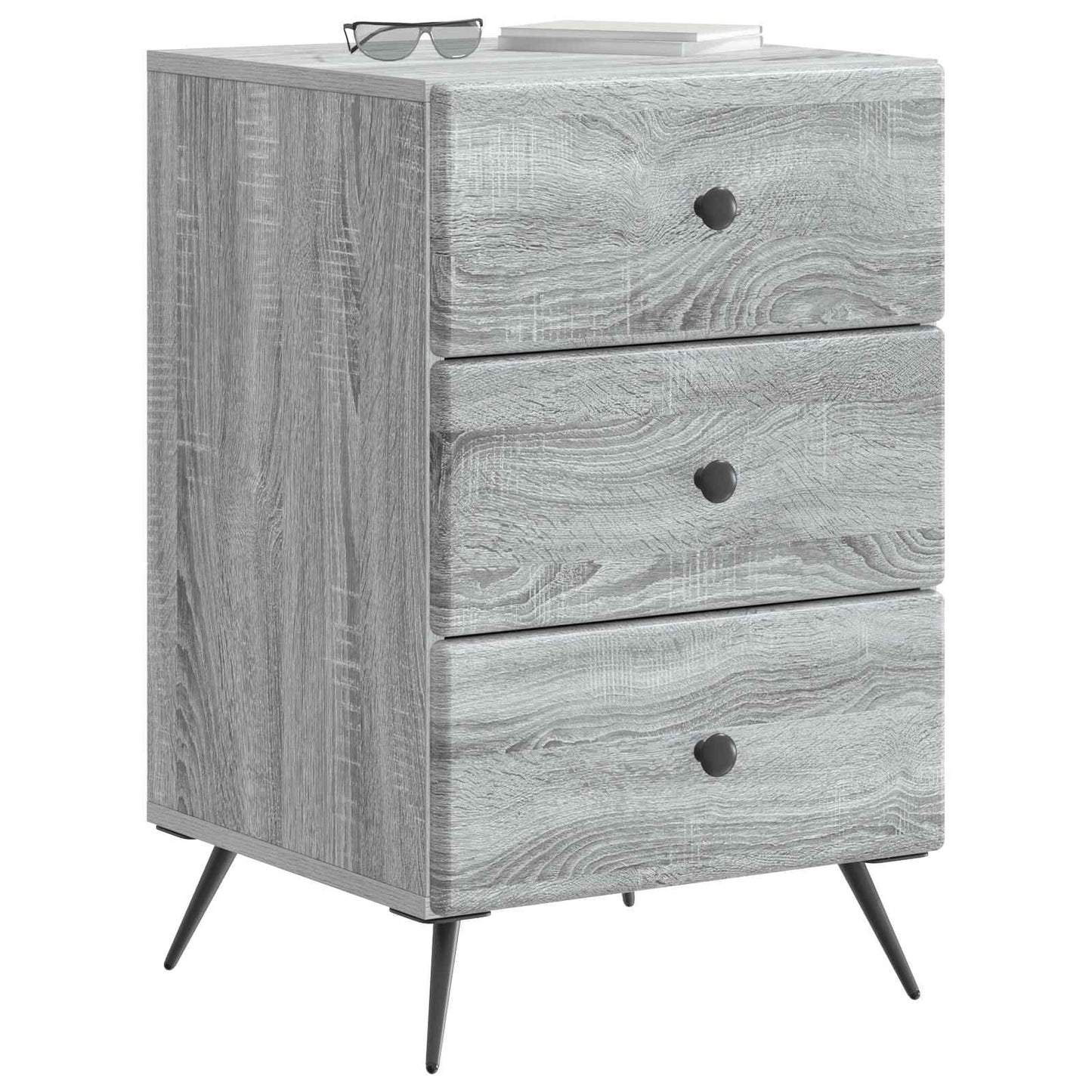 Bedside Cabinet Grey Sonoma 43 x 41 x 66.5 cm Engineered Wood