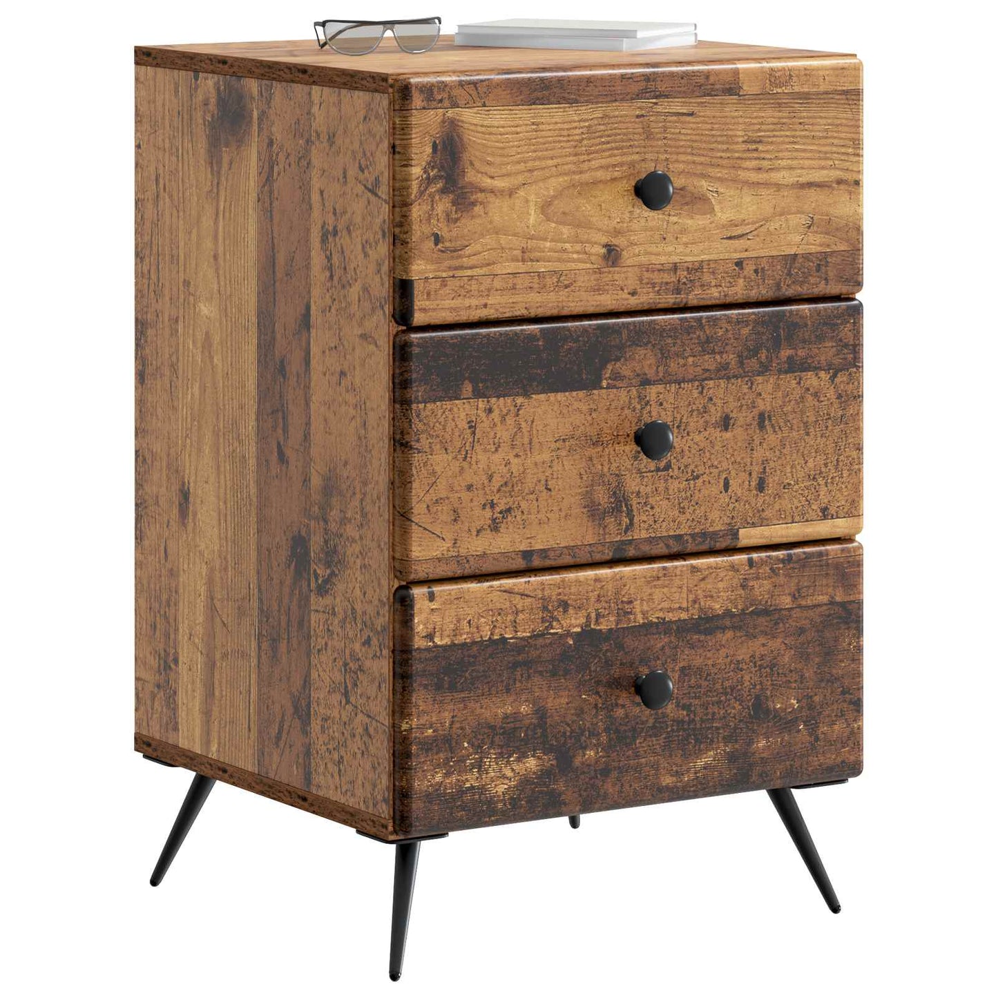 Bedside Cabinet Old Wood 43 x 41 x 66.5 cm Engineered Wood