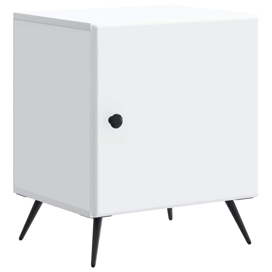 Bedside Cabinet White 43 x 34.5 x 50 cm Engineered Wood