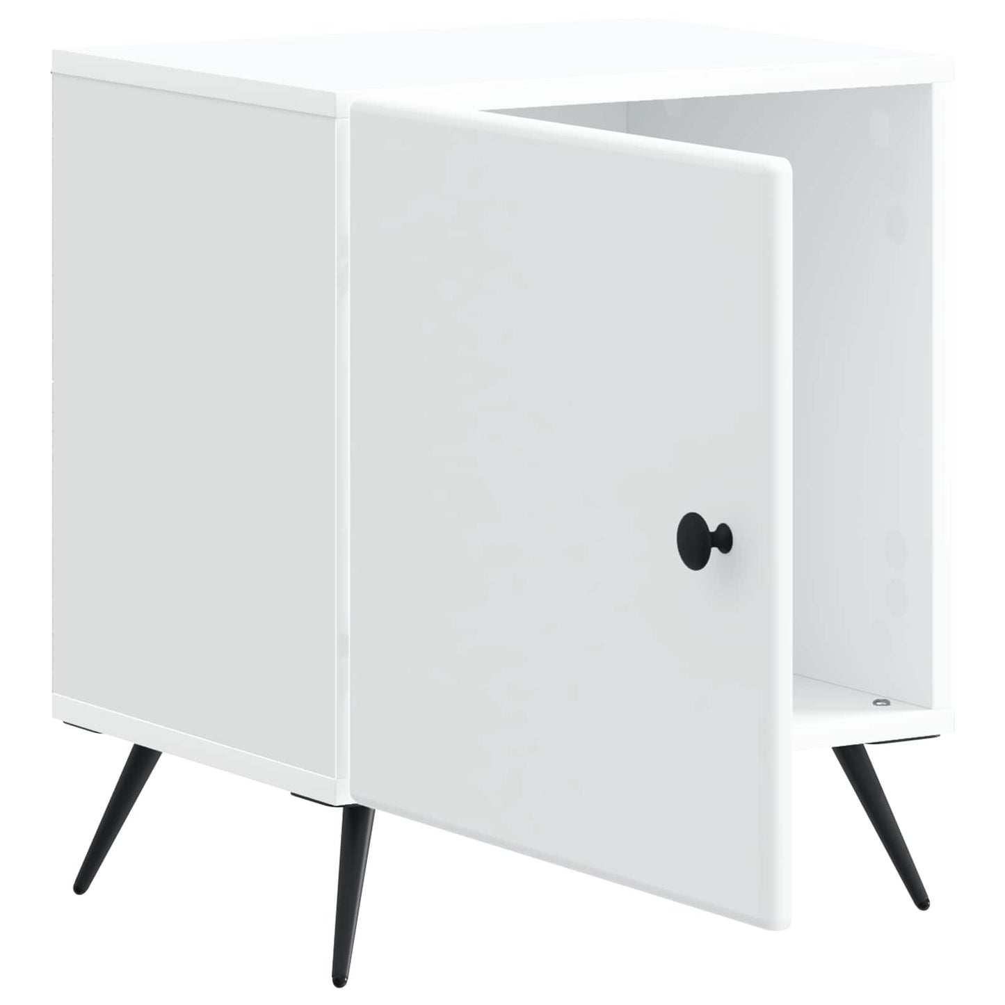 Bedside Cabinet White 43 x 34.5 x 50 cm Engineered Wood