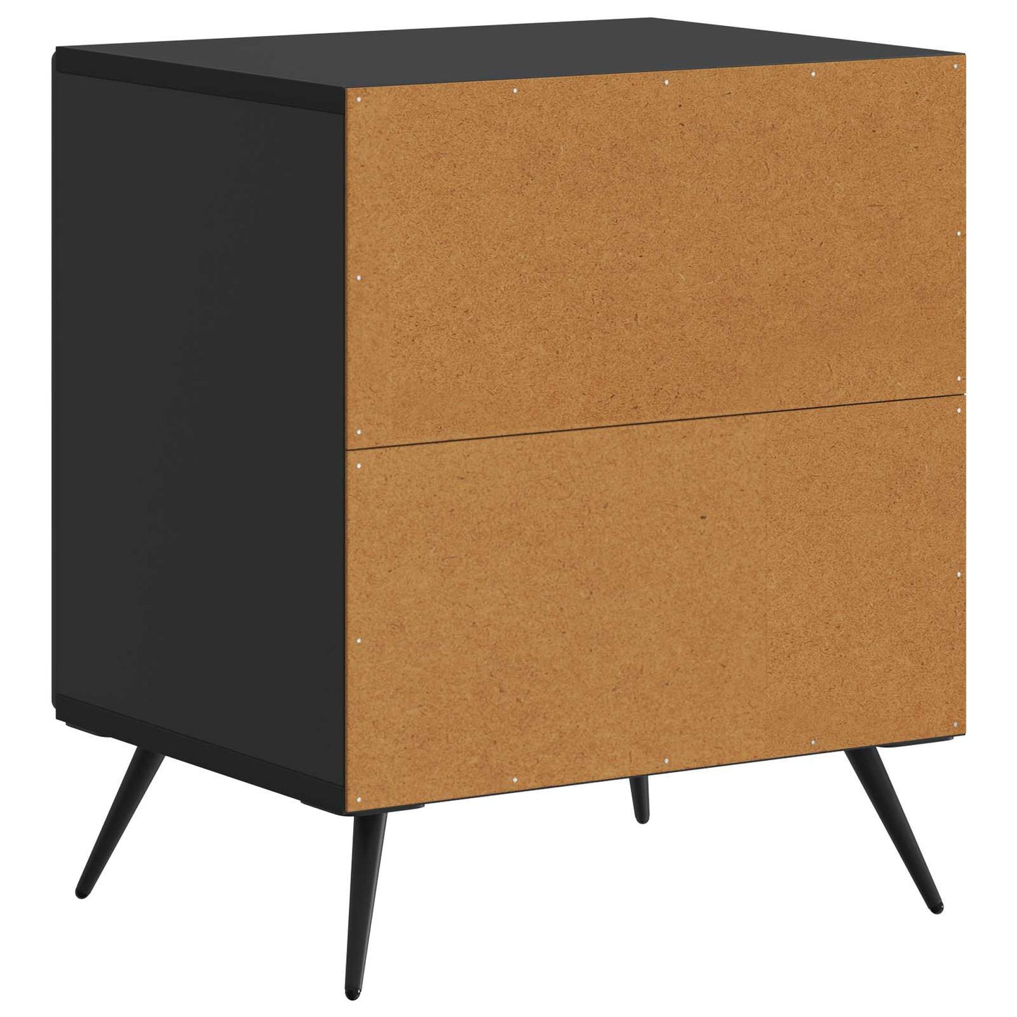 Bedside Cabinet 2 pcs Black 43 x 34.5 x 50 cm Engineered Wood
