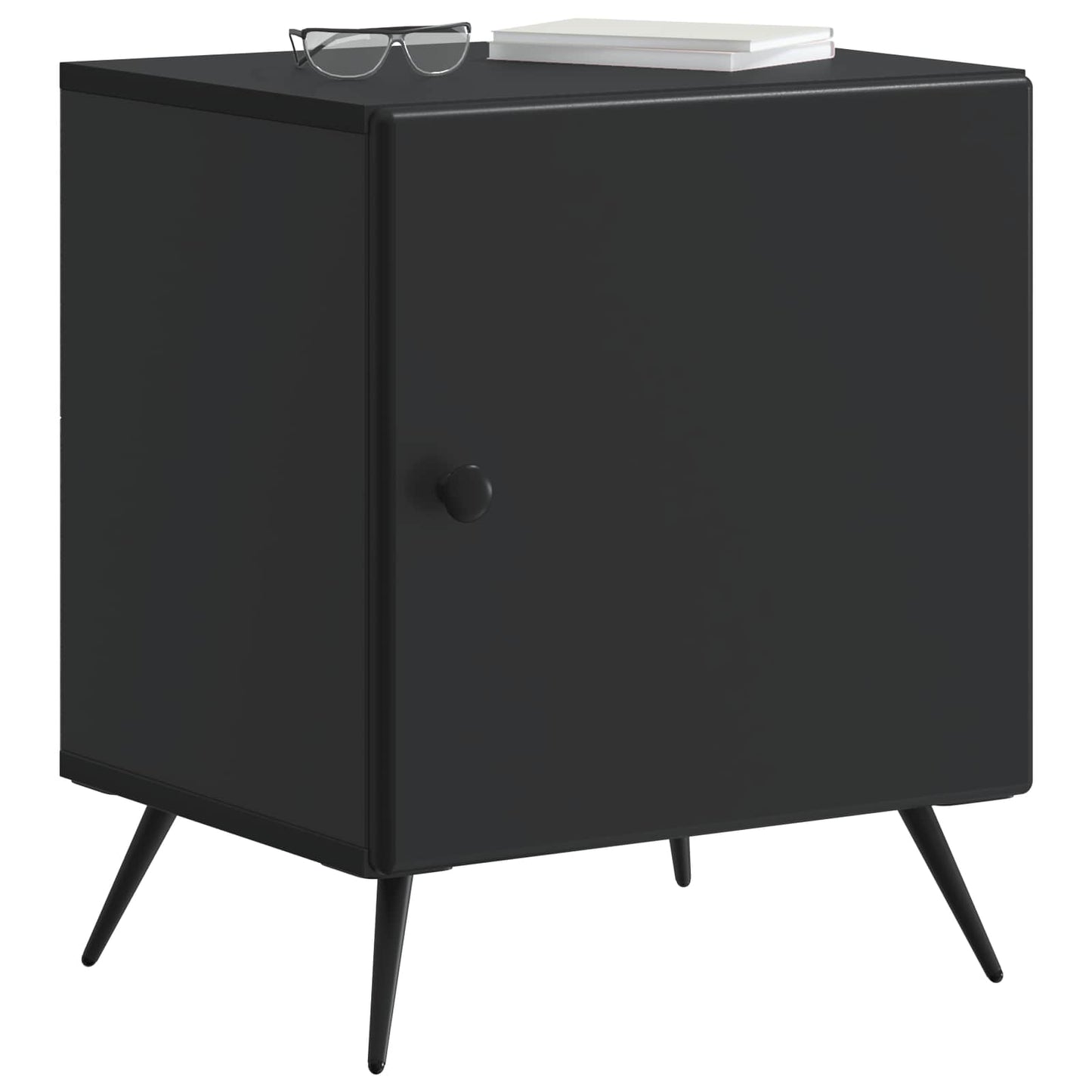 Bedside Cabinet 2 pcs Black 43 x 34.5 x 50 cm Engineered Wood