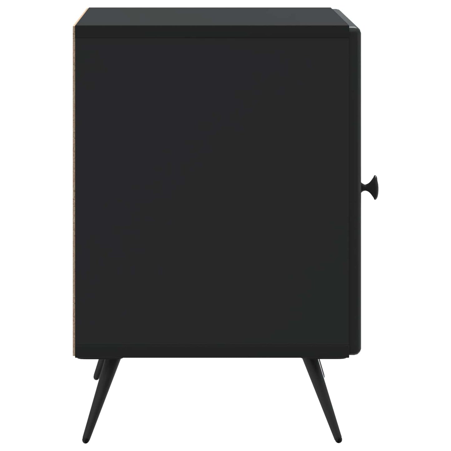 Bedside Cabinet 2 pcs Black 43 x 34.5 x 50 cm Engineered Wood