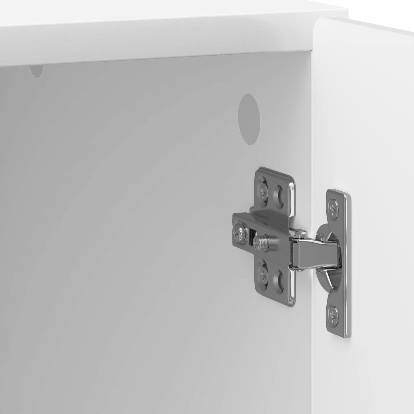 Bedside Cabinet High Gloss White 43 x 34.5 x 50 cm