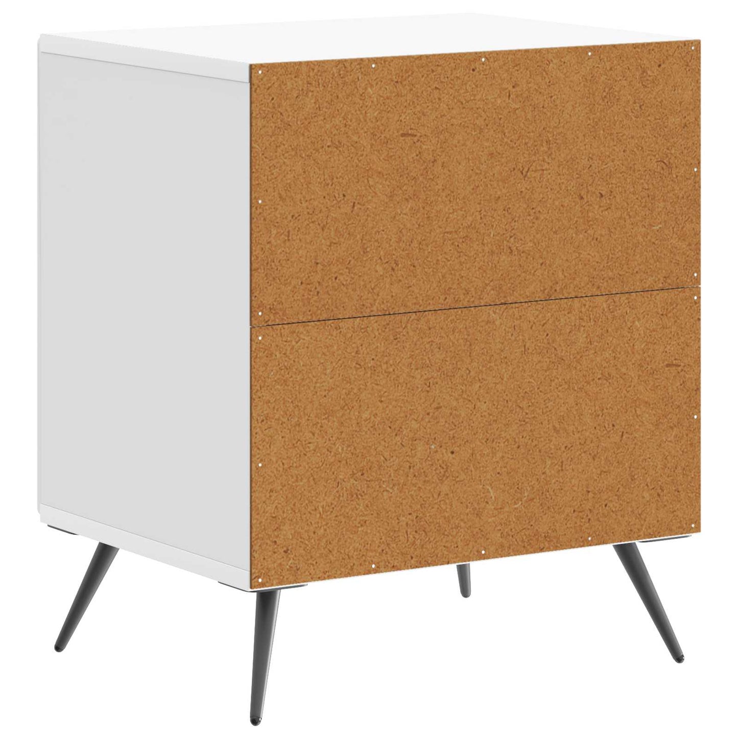 Bedside Cabinet High Gloss White 43 x 34.5 x 50 cm