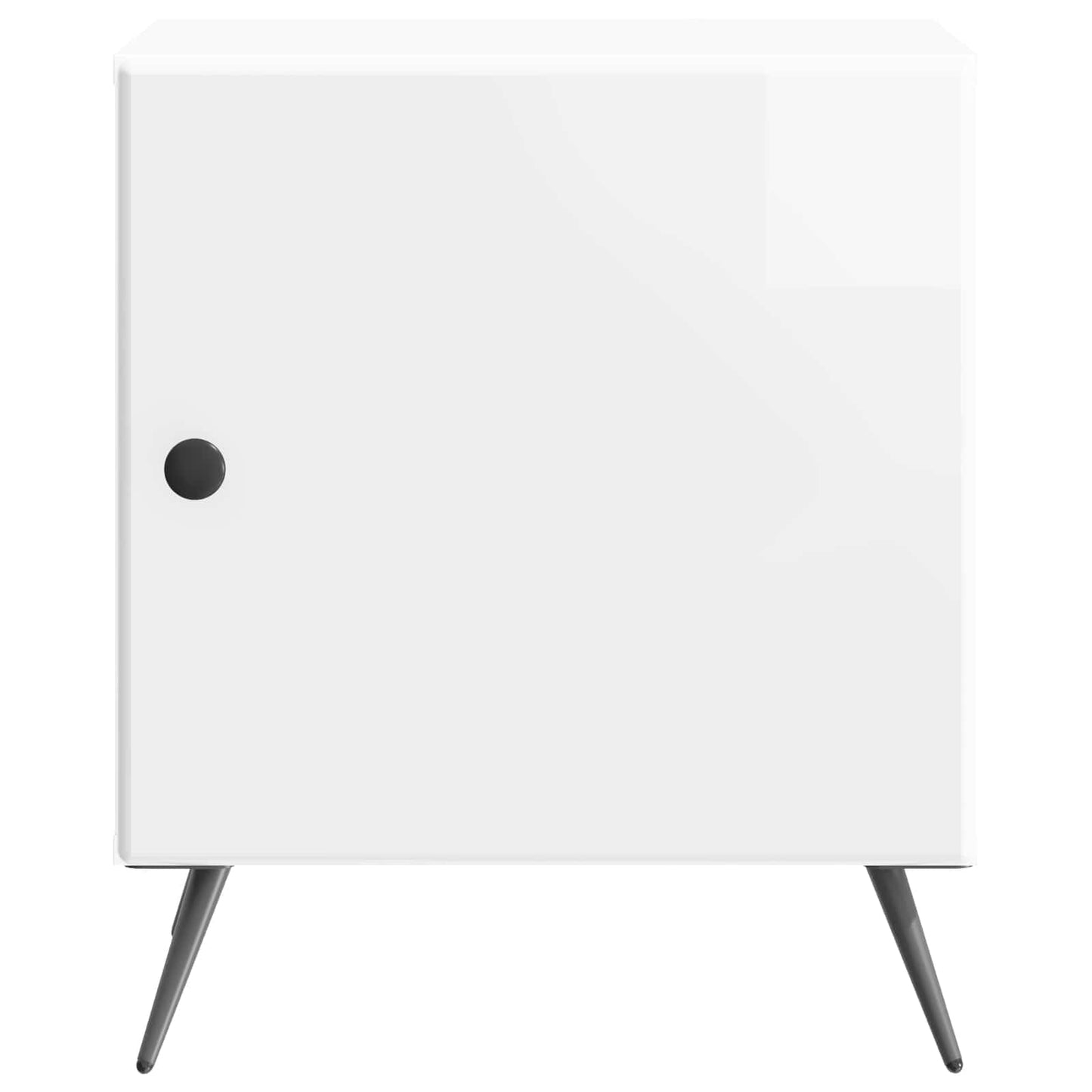 Bedside Cabinet High Gloss White 43 x 34.5 x 50 cm
