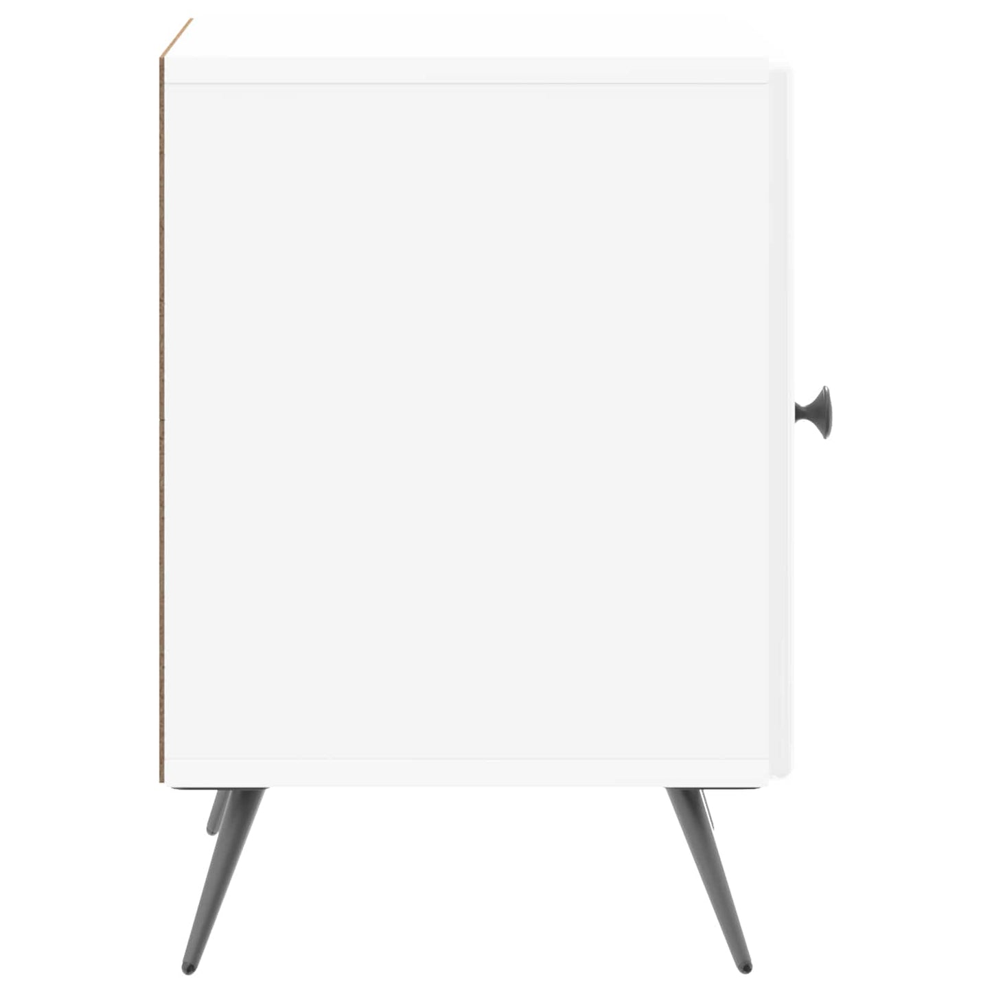 Bedside Cabinet High Gloss White 43 x 34.5 x 50 cm