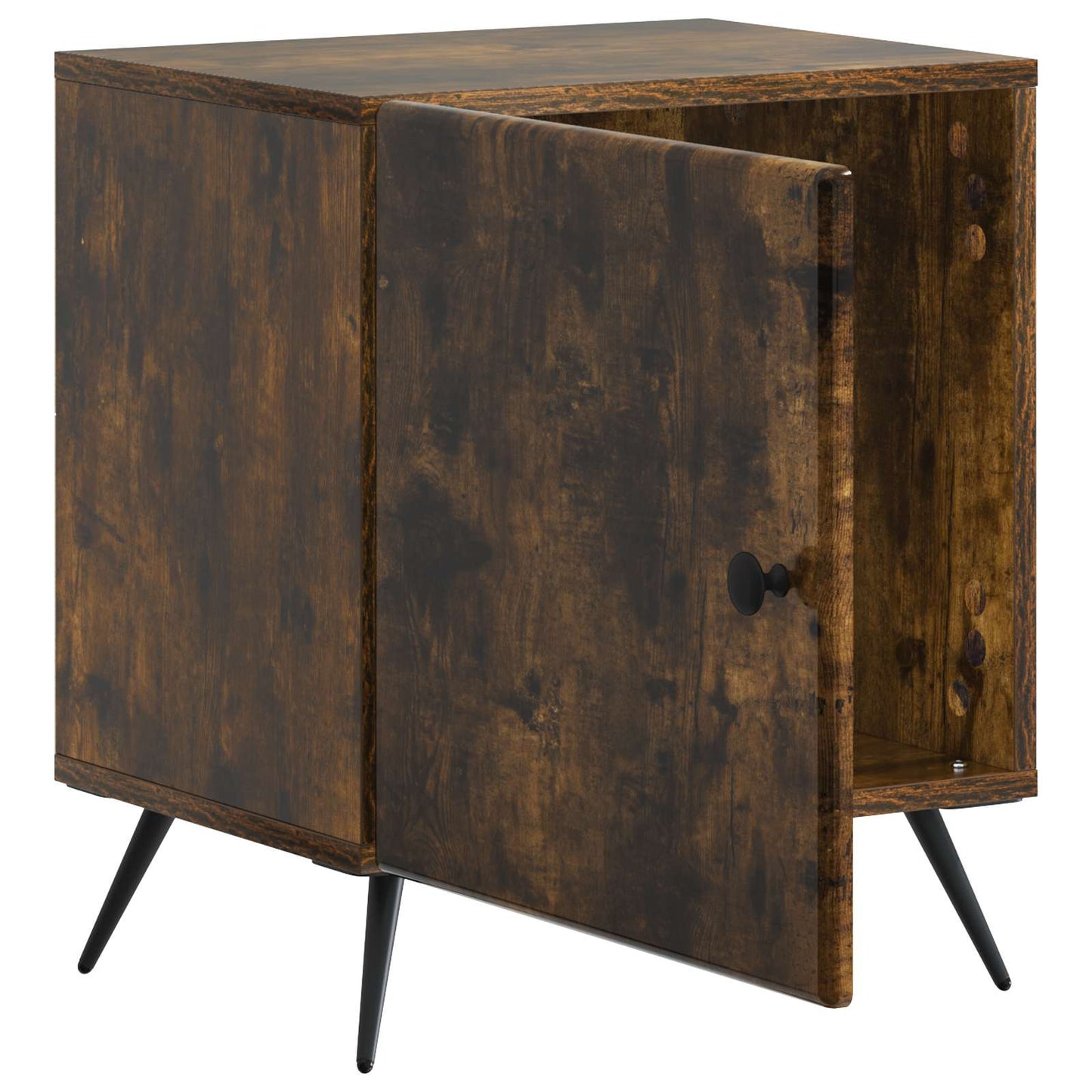 Bedside Cabinet Smoked Oak 43 x 34.5 x 50 cm Engineered Wood