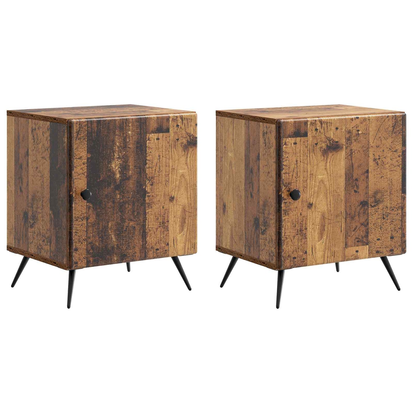 Bedside Cabinet 2 pcs Old Wood 43 x 34.5 x 50 cm