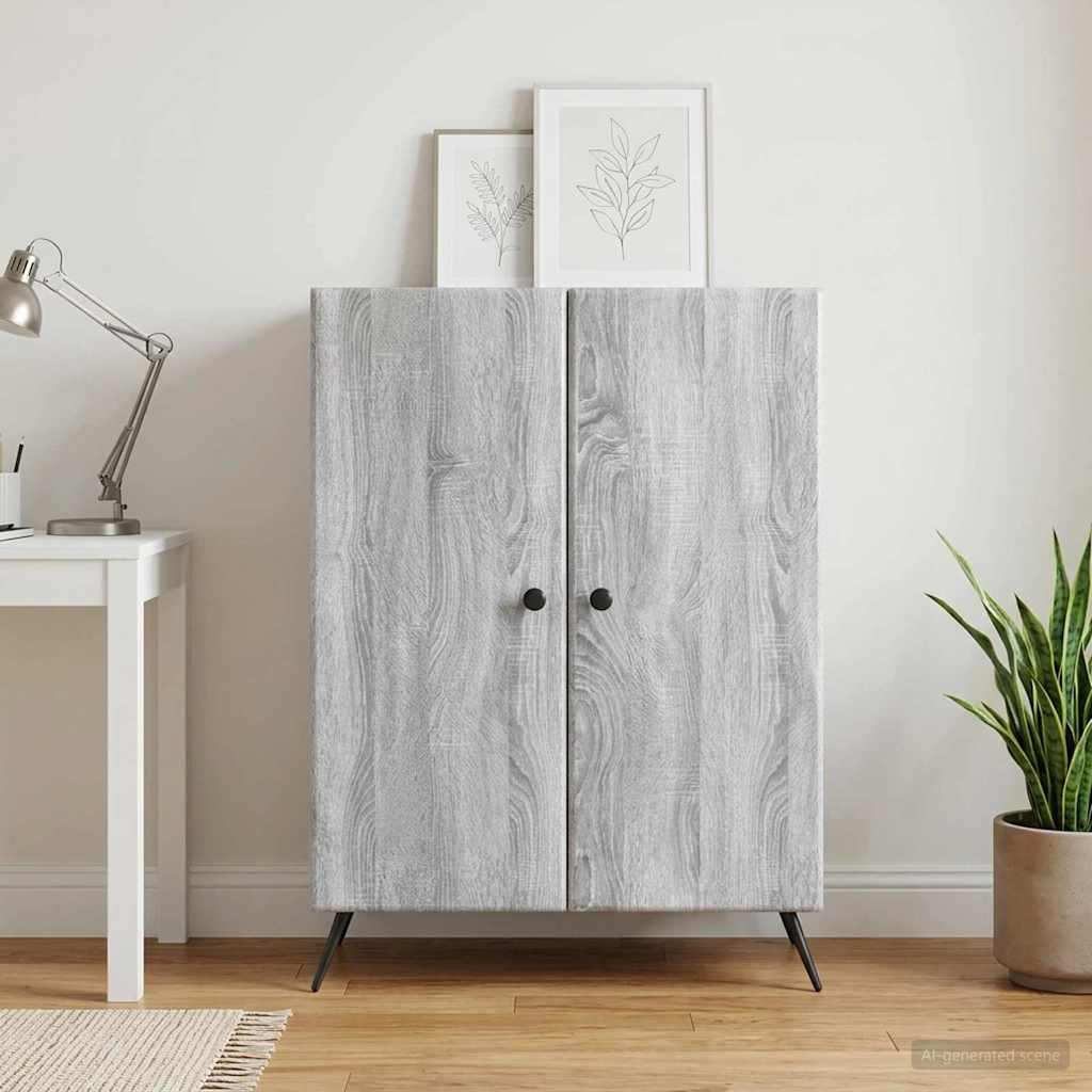 Sideboard Grey Sonoma 66 x 34.5 x 90 cm Engineered Wood