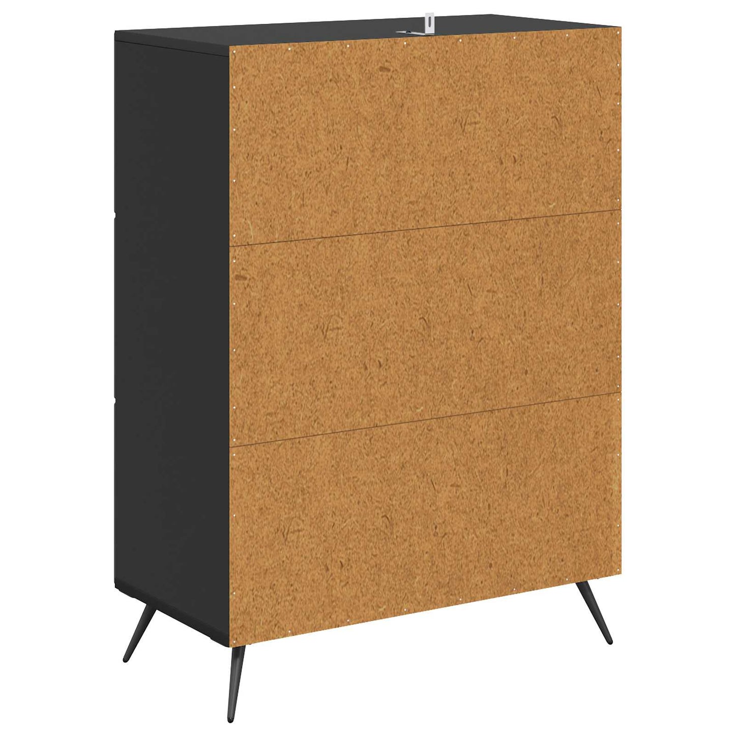 Drawer Cabinet Black 66 x 34.5 x 90 cm Engineered Wood