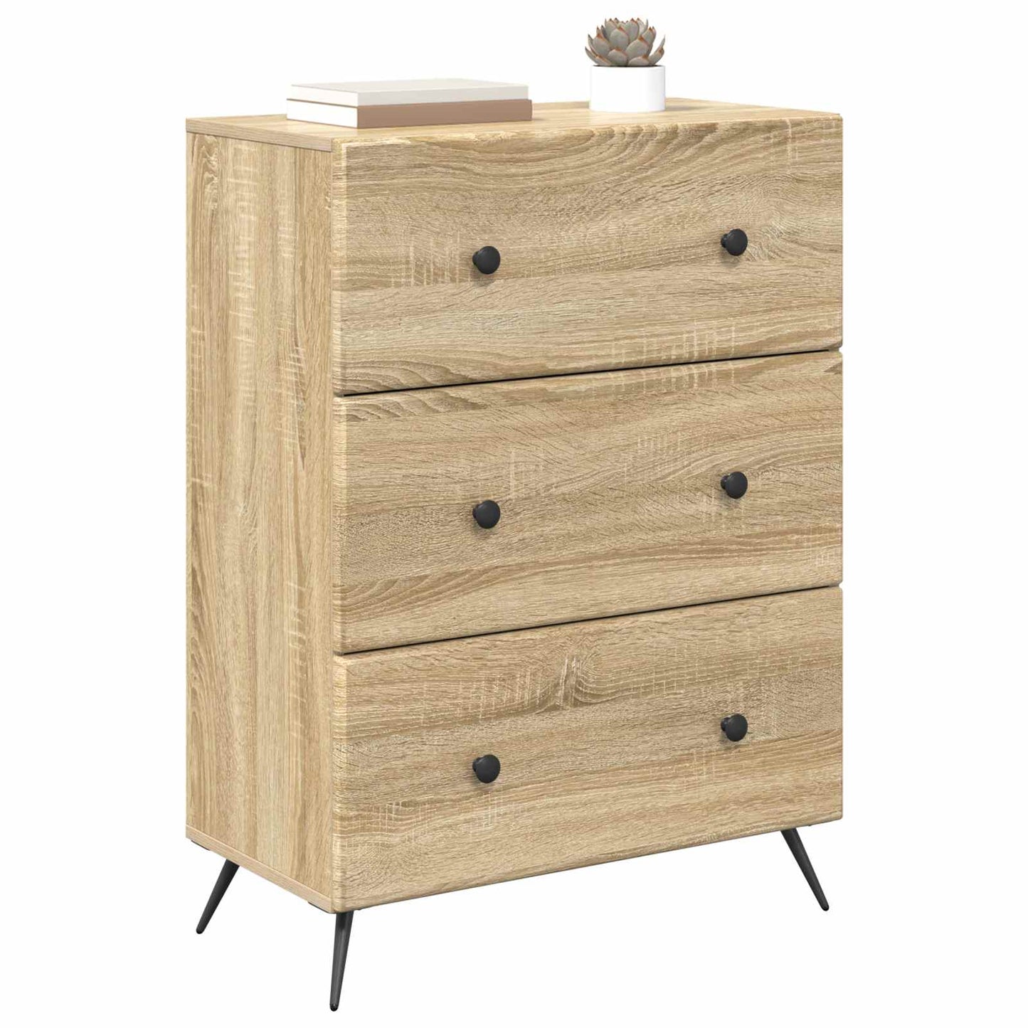Drawer Cabinet Sonoma Oak 66 x 34.5 x 90 cm Engineered Wood