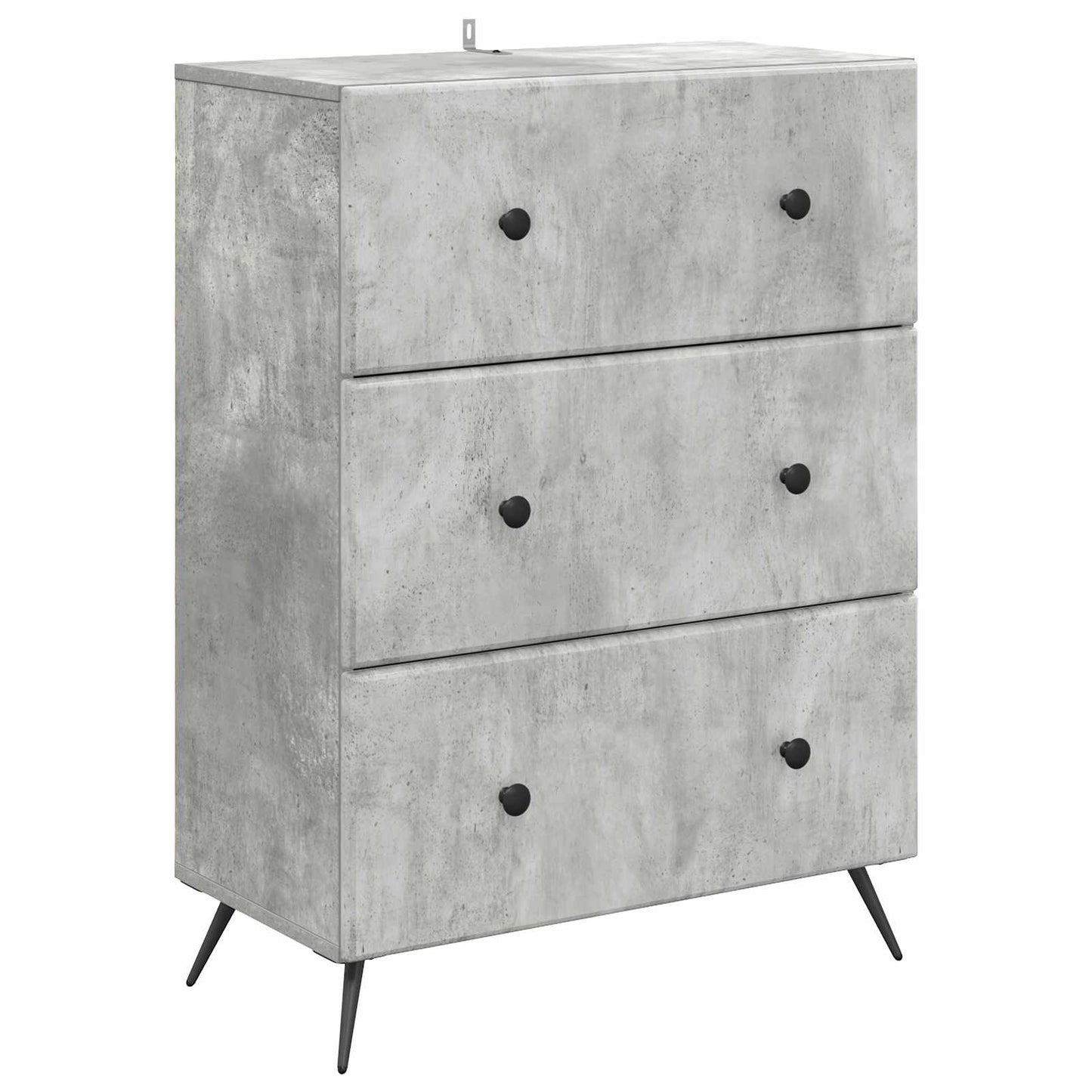 Drawer Cabinet Concrete Grey 66 x 34.5 x 90 cm Engineered Wood