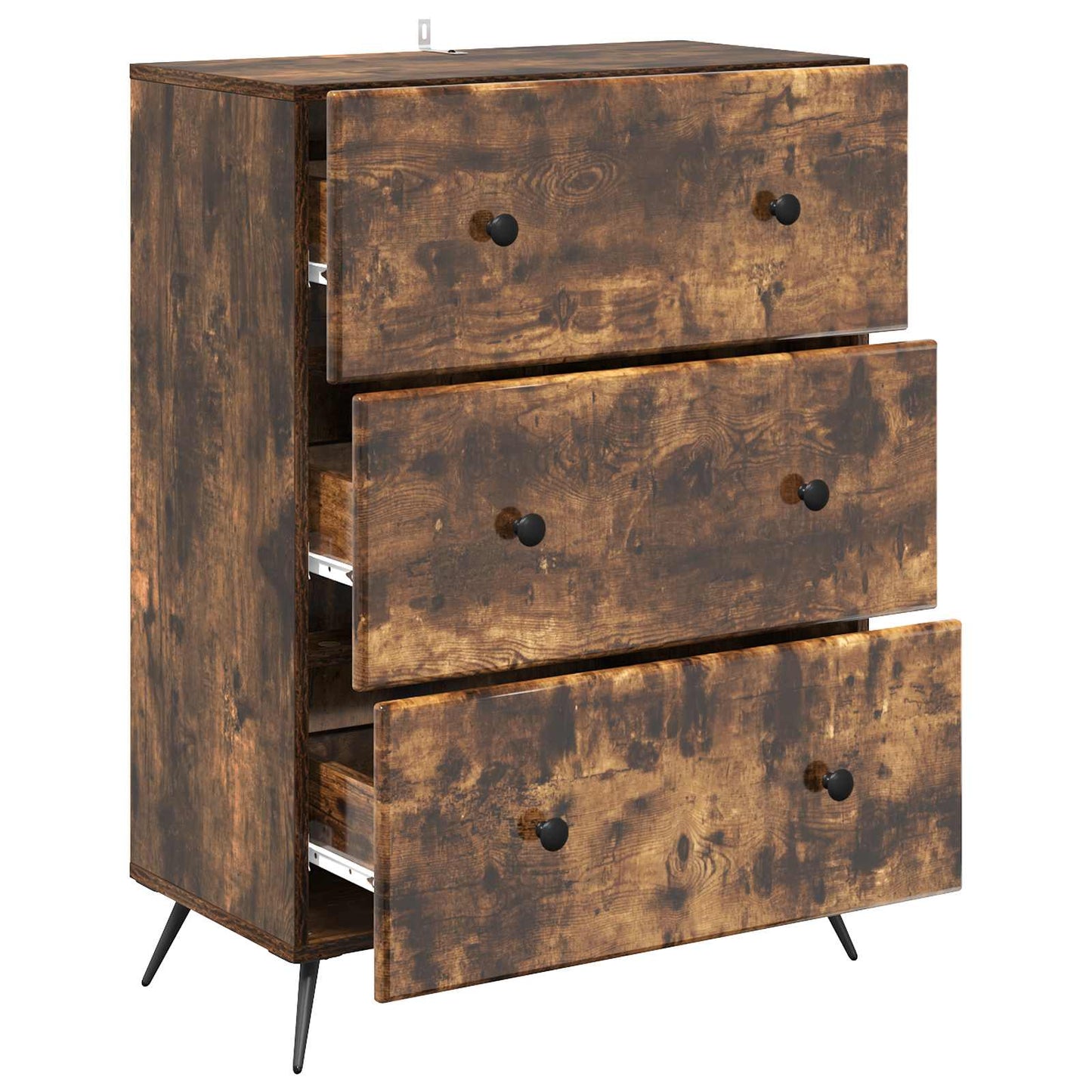 Drawer Cabinet Smoked Oak 66 x 34.5 x 90 cm Engineered Wood