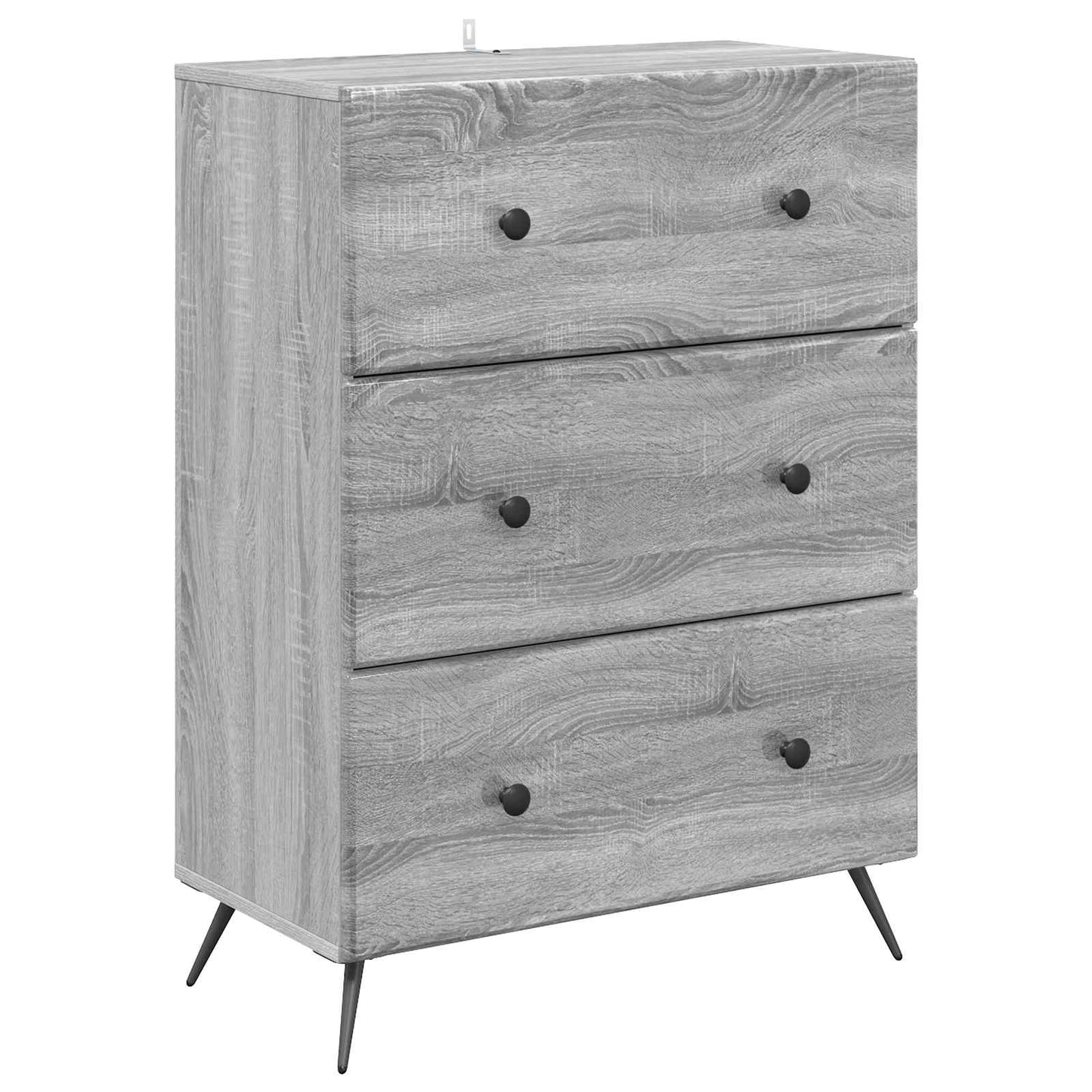 Drawer Cabinet 66 x 34.5 x 90 cm Engineered Wood Grey Sonoma