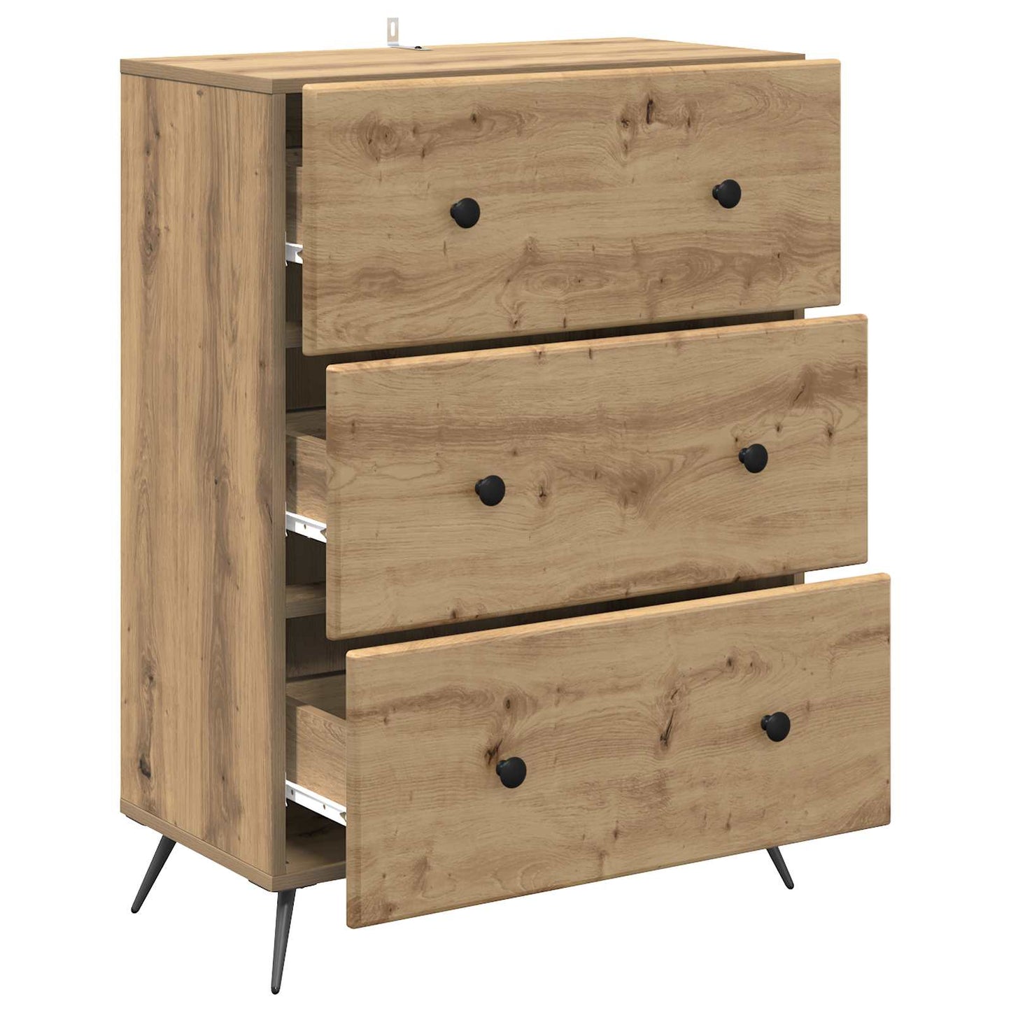 Drawer Cabinet Artisan Oak 66 x 34.5 x 90 cm Engineered Wood