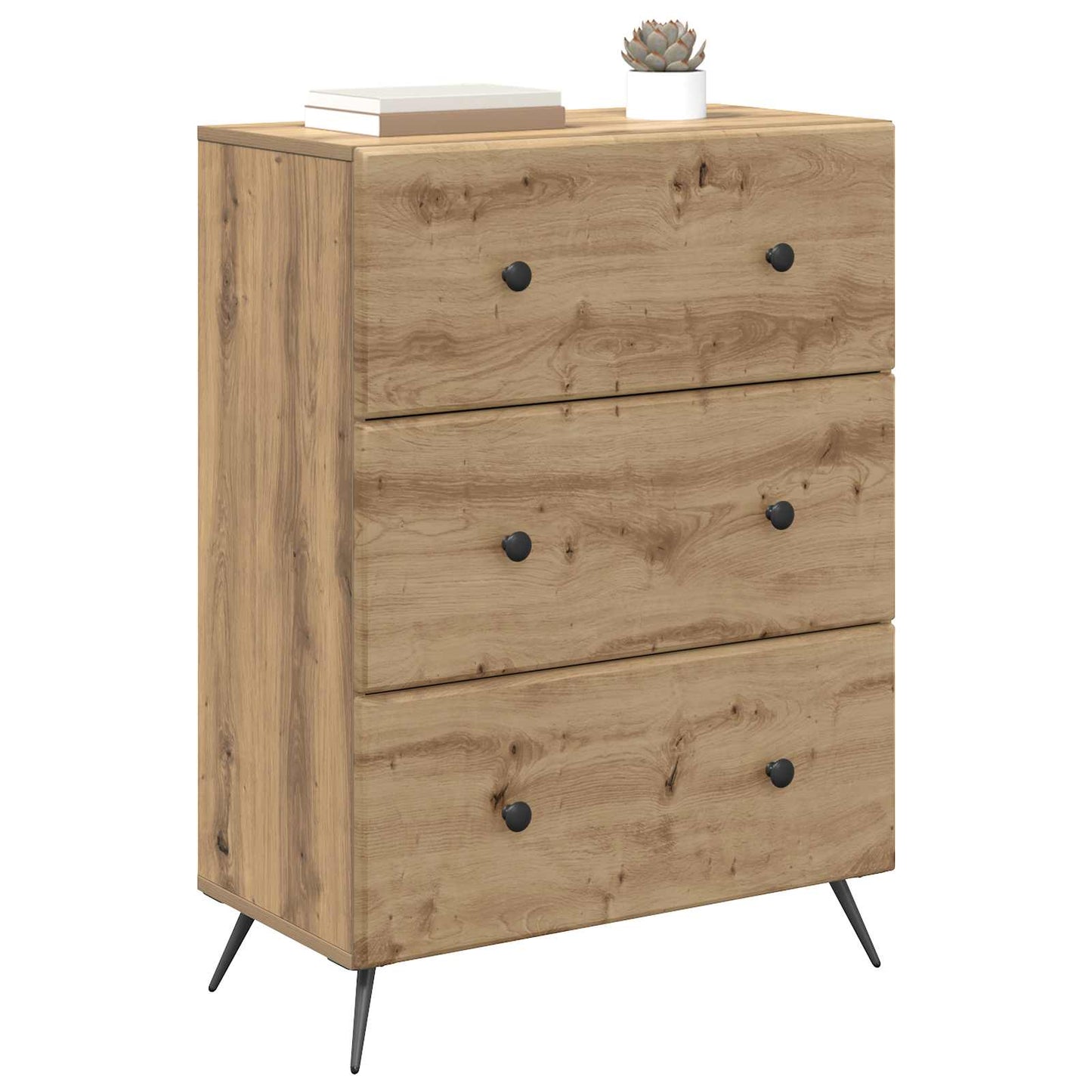 Drawer Cabinet Artisan Oak 66 x 34.5 x 90 cm Engineered Wood