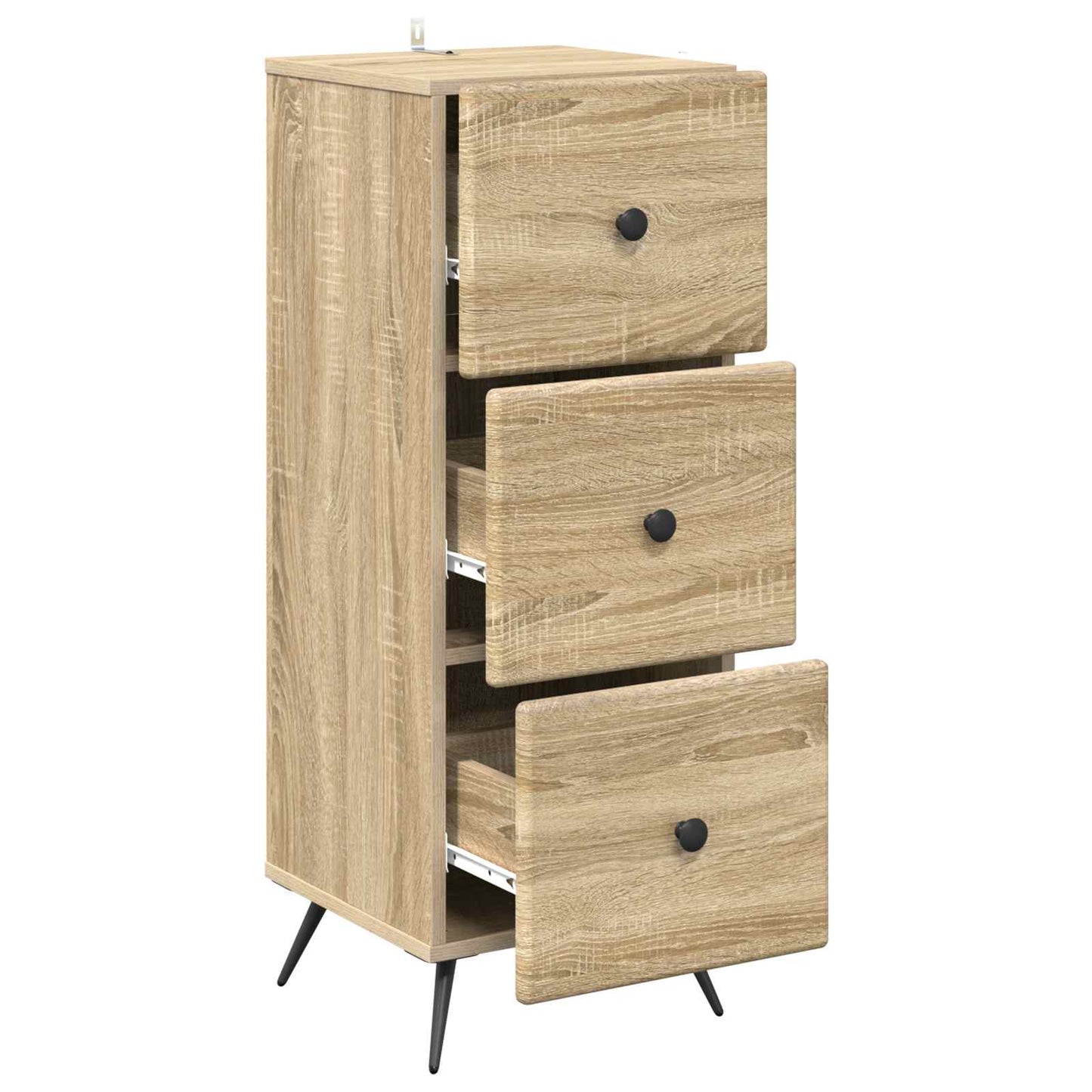 Drawer Cabinet Sonoma Oak 33 x 34.5 x 90 cm Engineered Wood