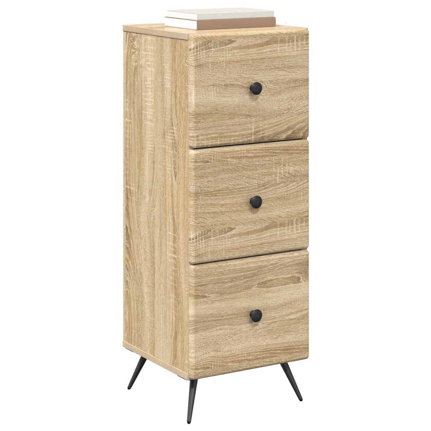 Drawer Cabinet Sonoma Oak 33 x 34.5 x 90 cm Engineered Wood