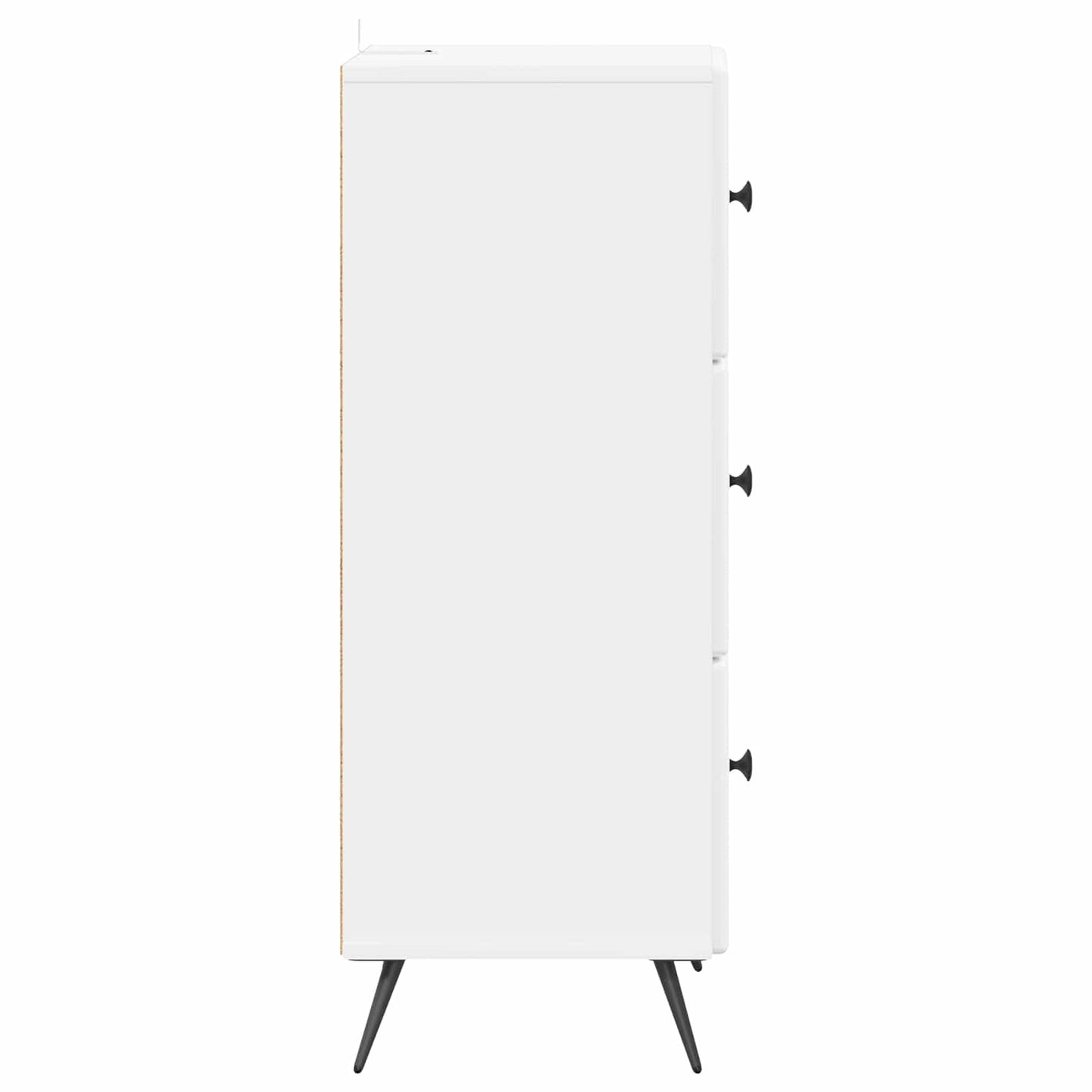 Drawer Cabinet High Gloss White 33 x 34.5 x 90 cm
