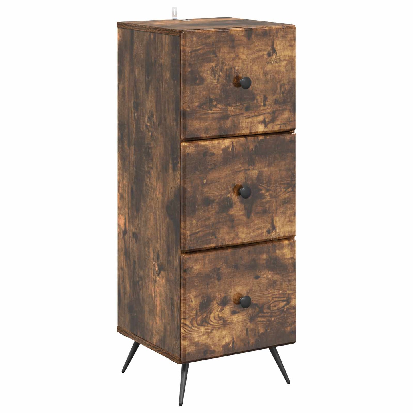 Drawer Cabinet Smoked Oak 33 x 34.5 x 90 cm Engineered Wood