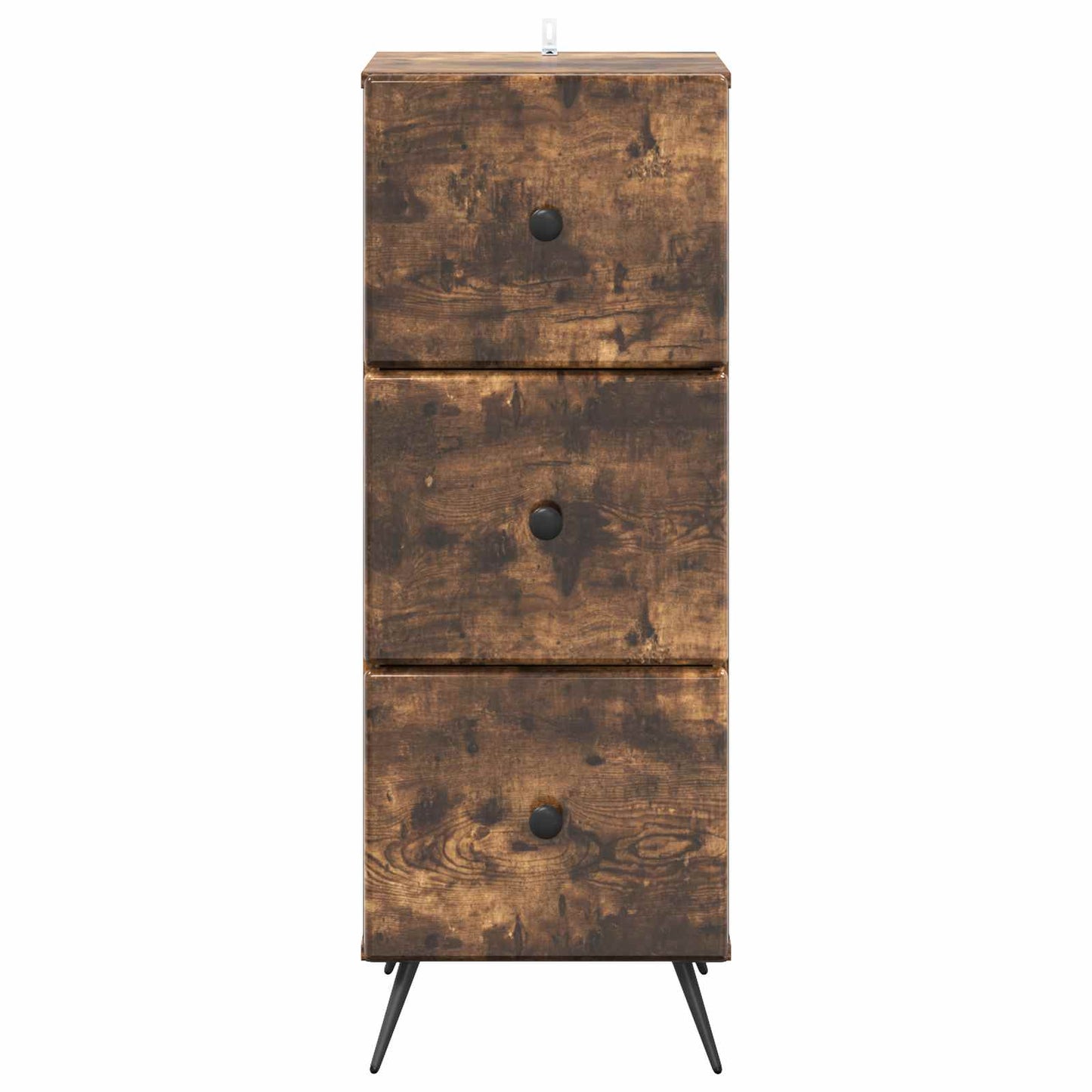 Drawer Cabinet Smoked Oak 33 x 34.5 x 90 cm Engineered Wood