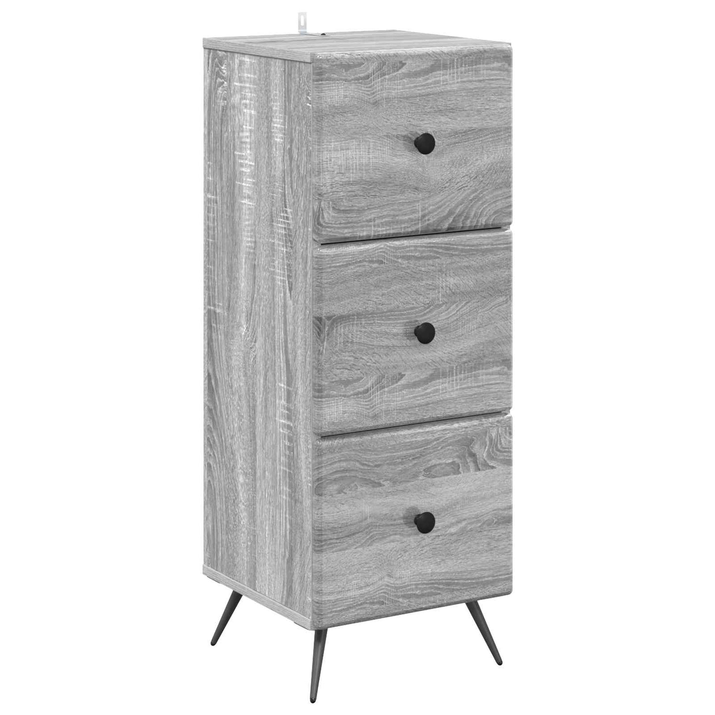 Drawer Cabinet Grey Sonoma 33 x 34.5 x 90 cm Engineered Wood