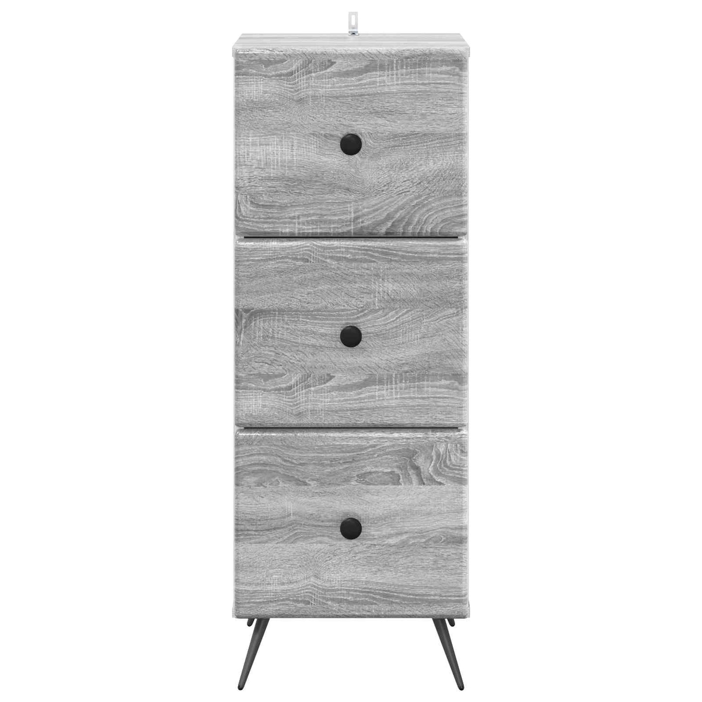 Drawer Cabinet Grey Sonoma 33 x 34.5 x 90 cm Engineered Wood