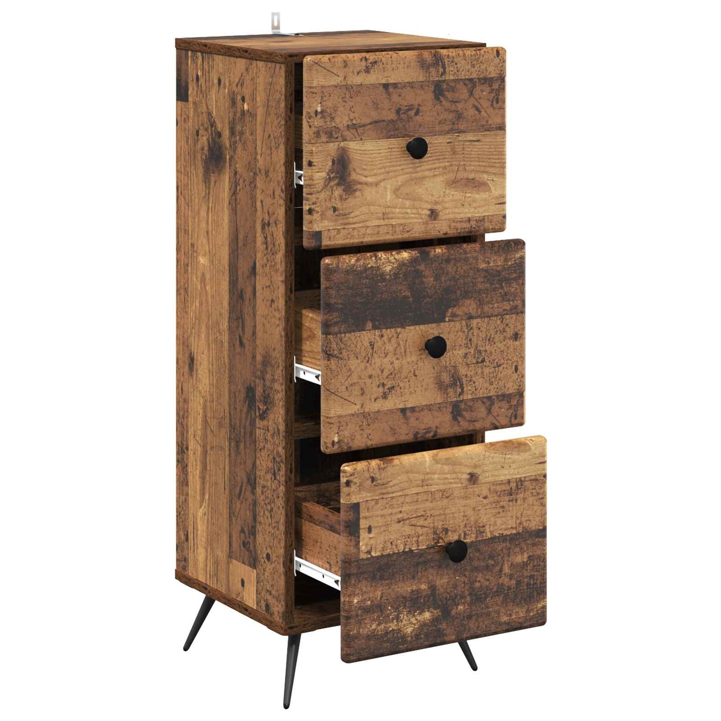 Drawer Cabinet Old Wood 33 x 34.5 x 90 cm Engineered Wood