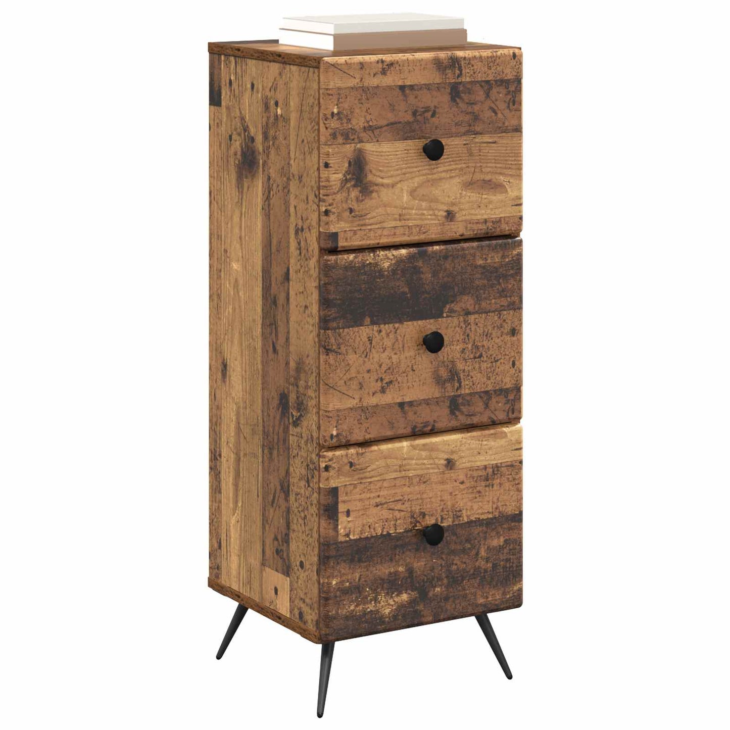 Drawer Cabinet Old Wood 33 x 34.5 x 90 cm Engineered Wood