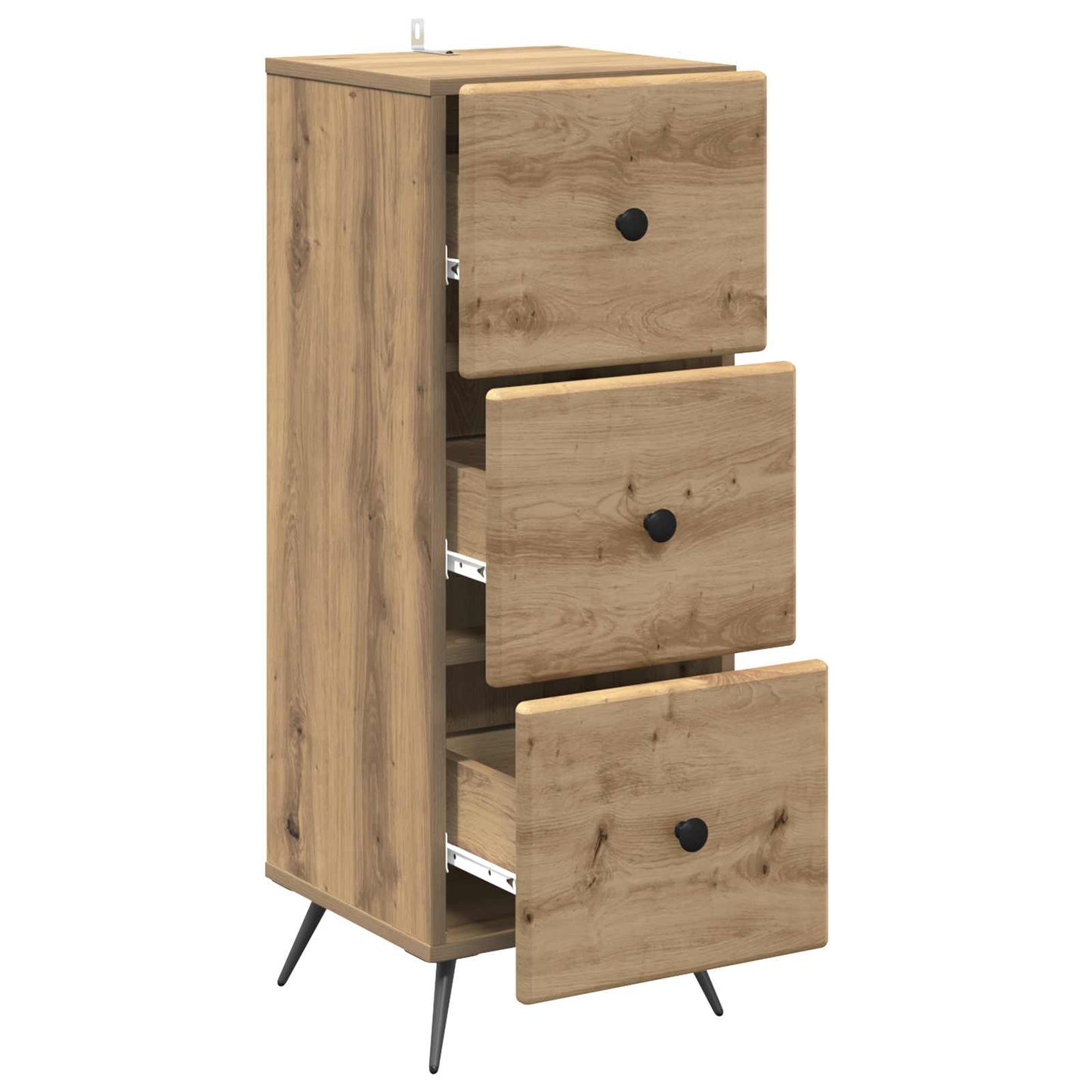 Drawer Cabinet Artisan Oak 33 x 34.5 x 90 cm Engineered Wood