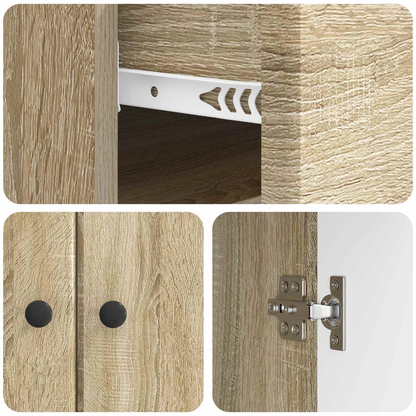 Sideboard Sonoma Oak 66 x 34.5 x 90 cm Engineered Wood