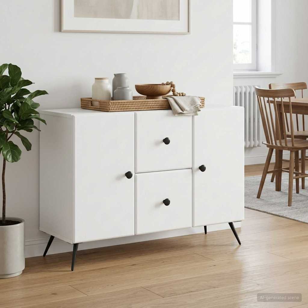 Sideboard White 89 x 34.5 x 60 cm Engineered Wood