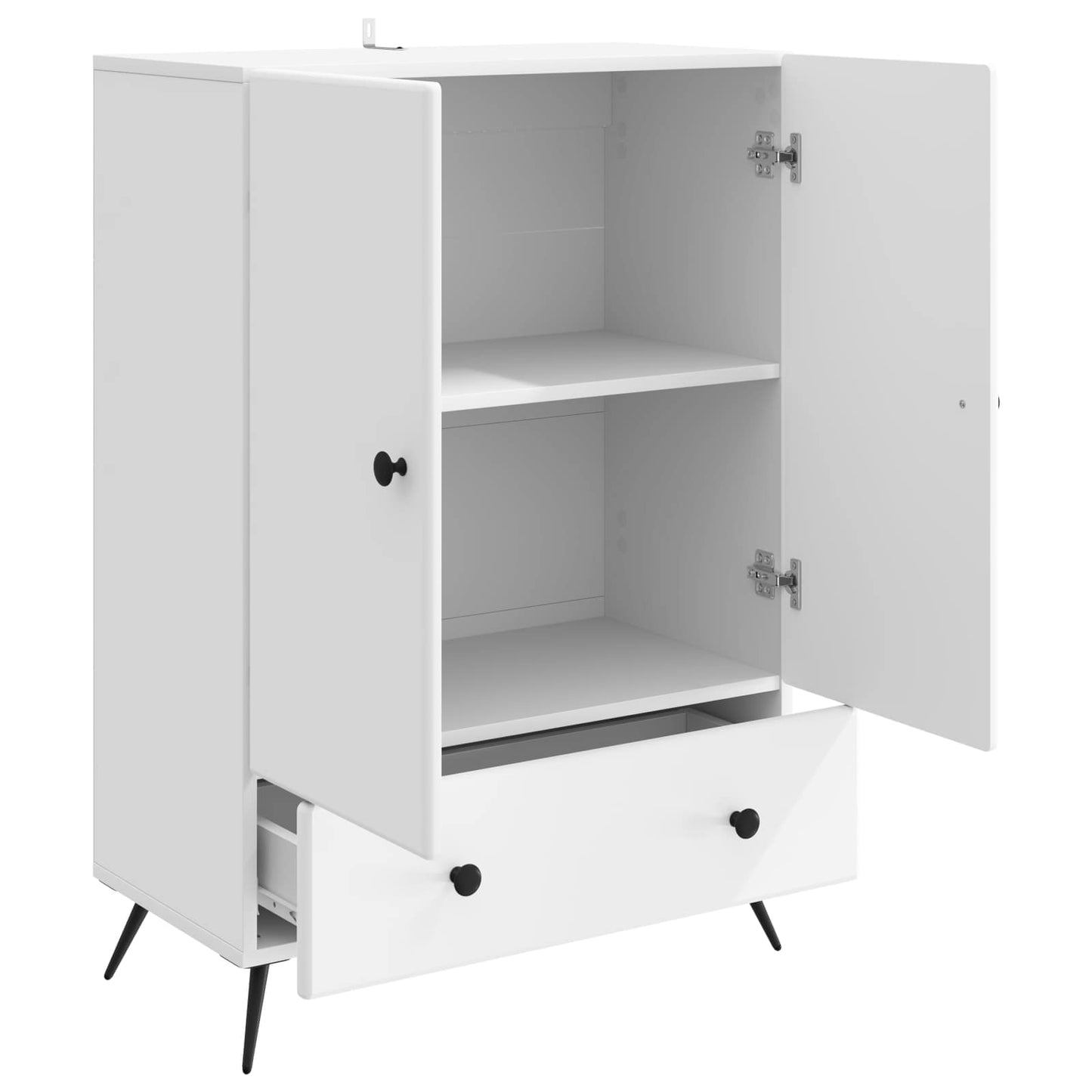 Sideboard White 66 x 34.5 x 95 cm Engineered Wood