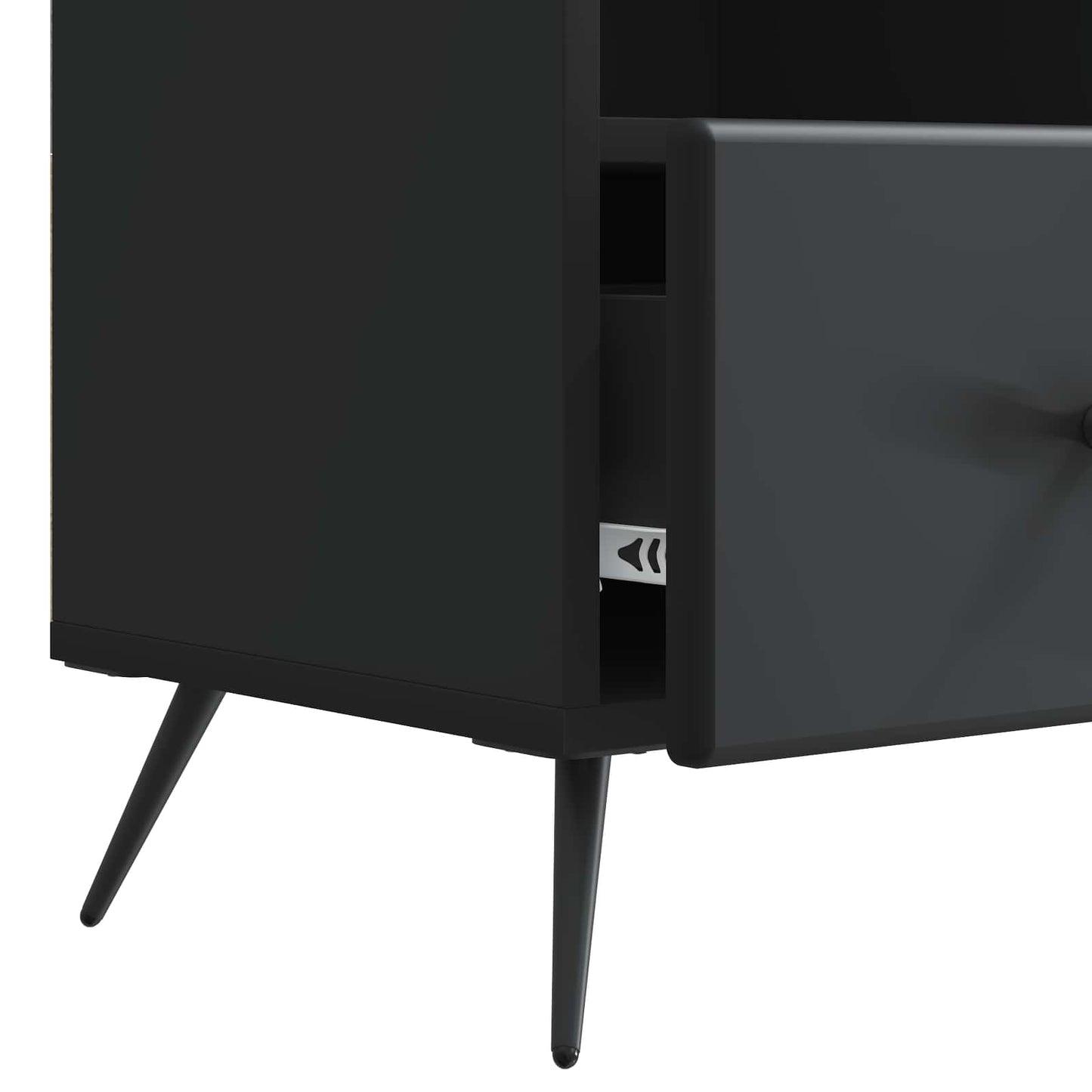 TV Cabinet with Drawer Black 102 x 34.5 x 50 cm Engineered Wood