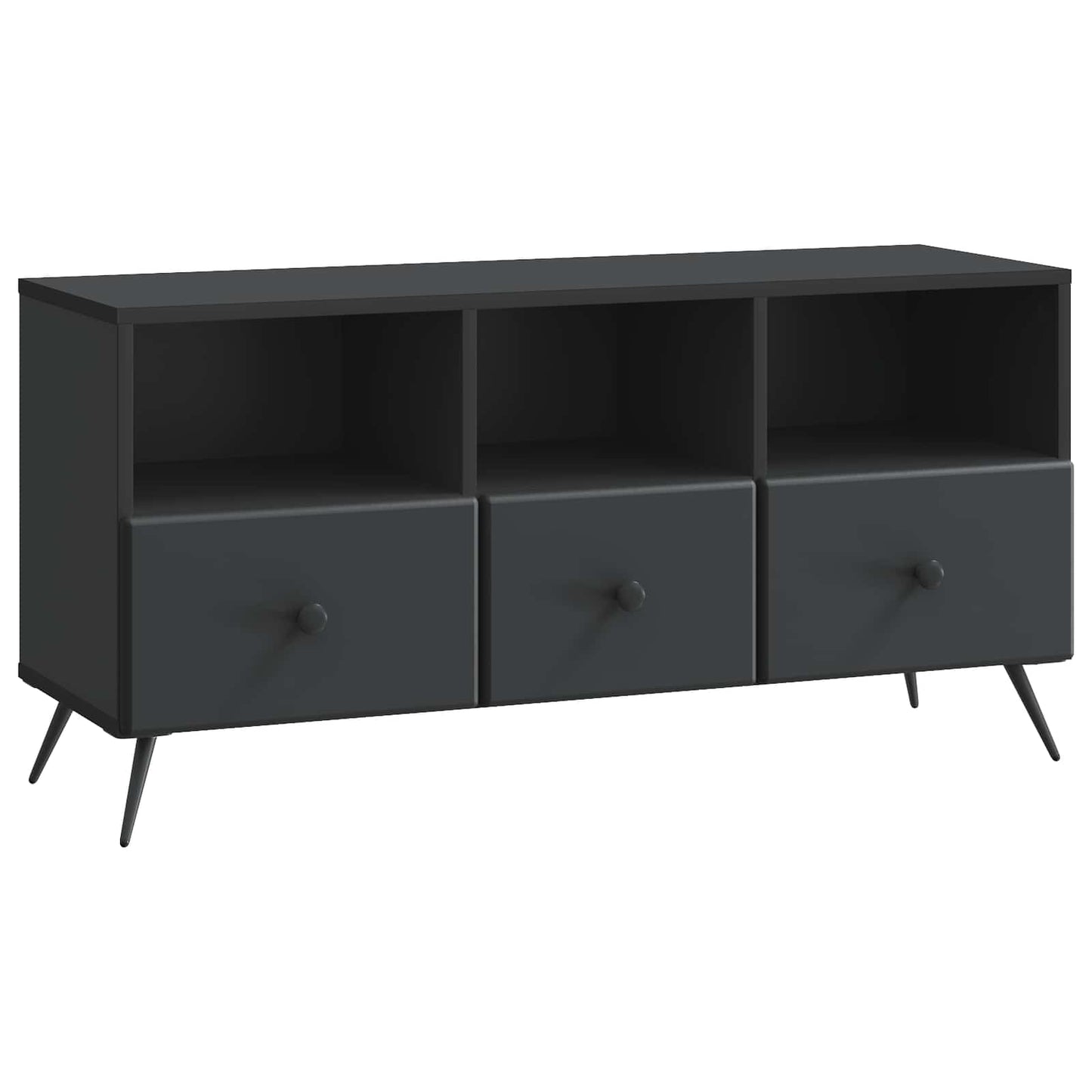 TV Cabinet with Drawer Black 102 x 34.5 x 50 cm Engineered Wood